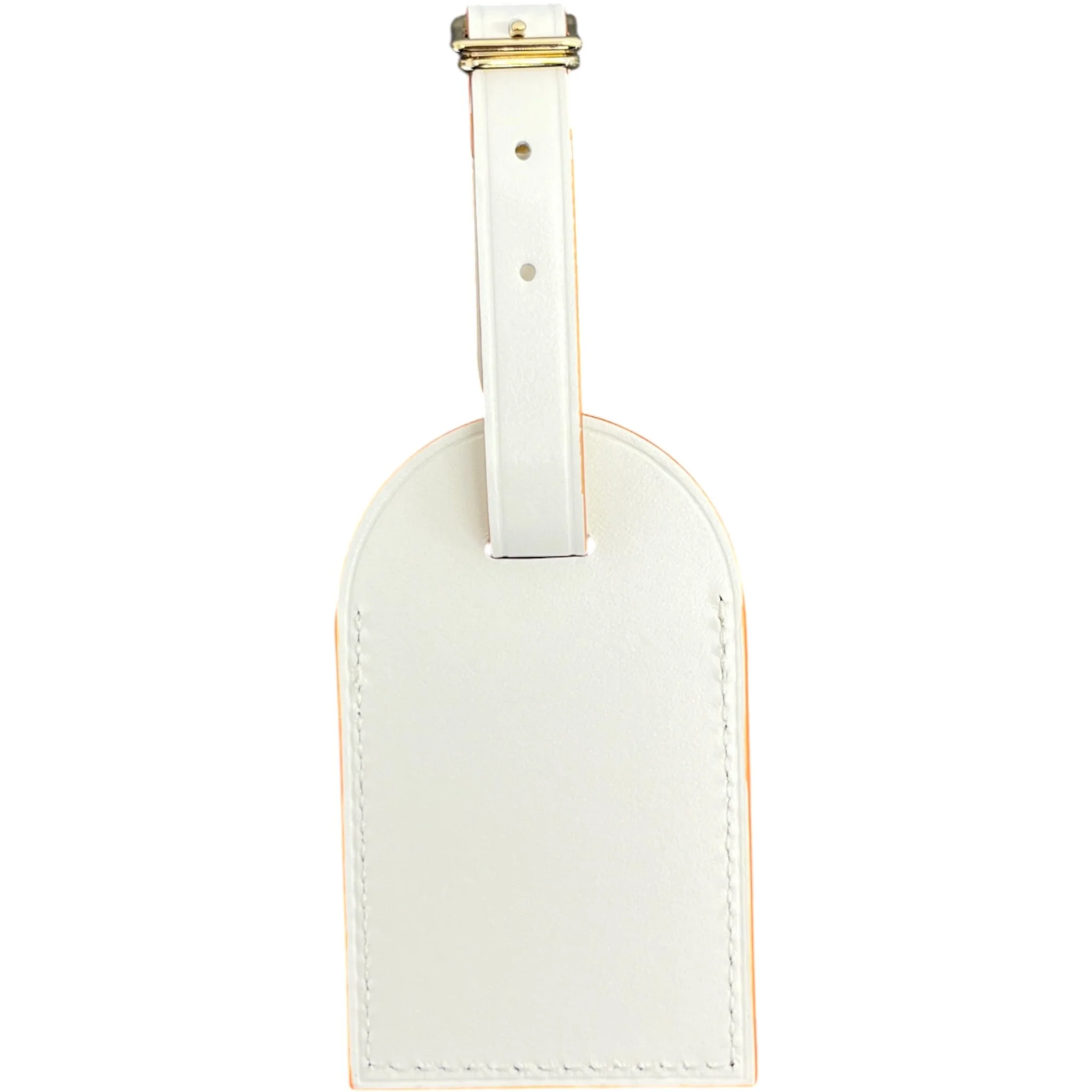 Embossed Logo Luggage Tag Cream - Image 2