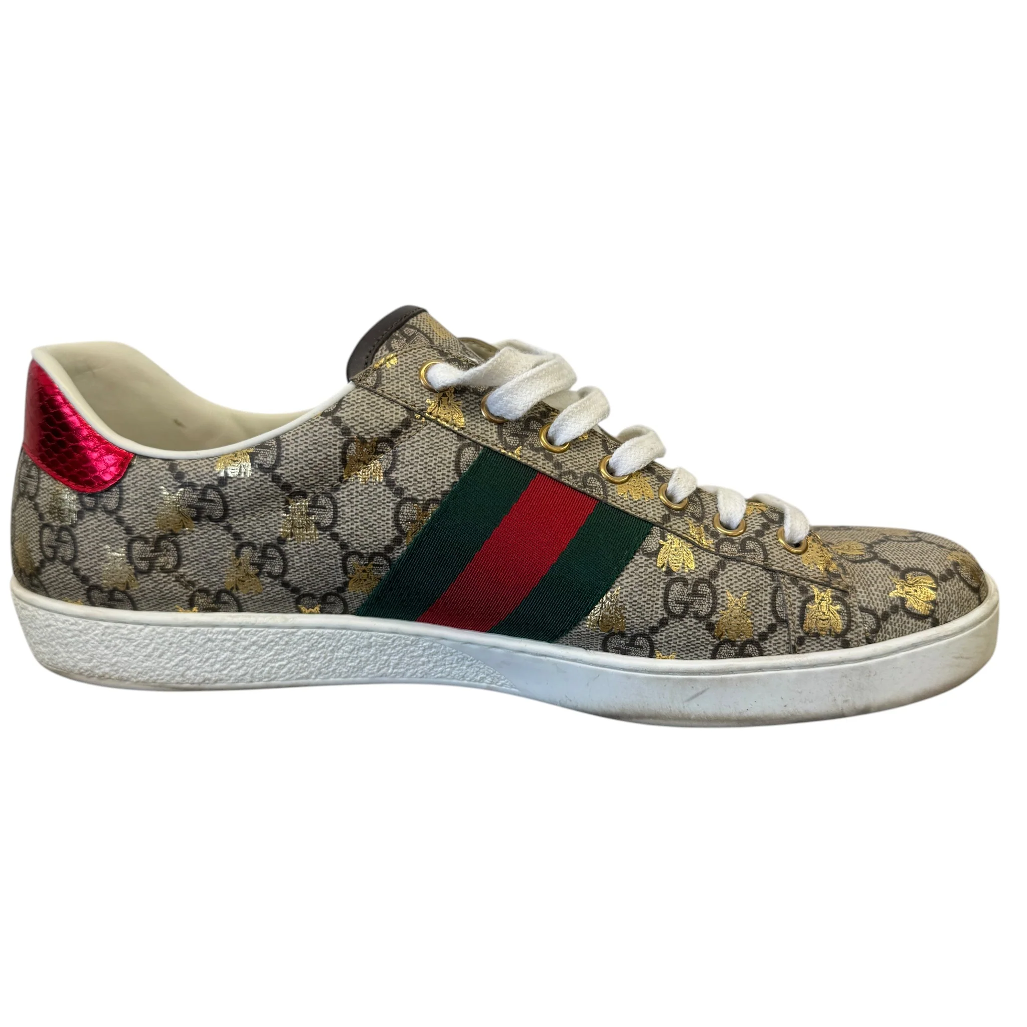 Men's Ace Gg Supreme Bee Low Trainers Beige Size EU 44 / UK 10 - Image 5