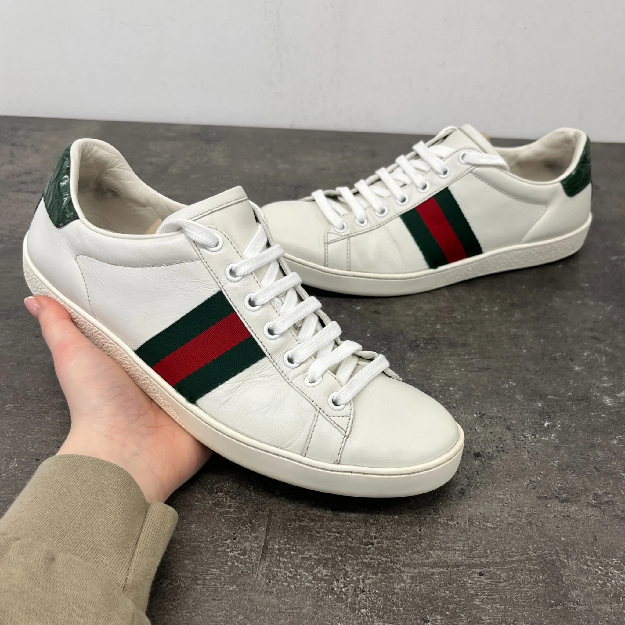 Men's Ace Low Trainers White Size EU 40 / UK 6 - Image 12