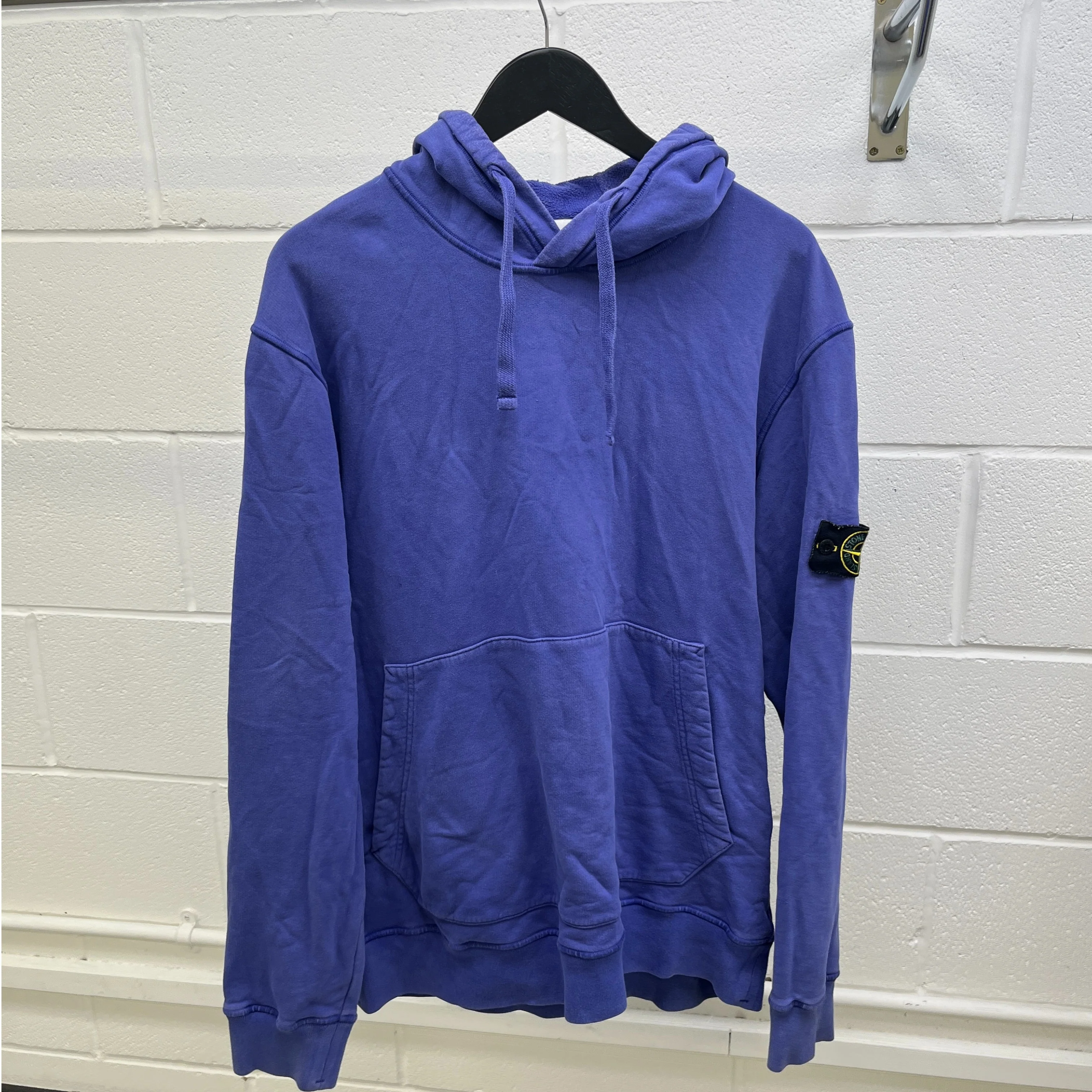 Men's Applique Logo Hoodie Blue Size XXL - Image 8