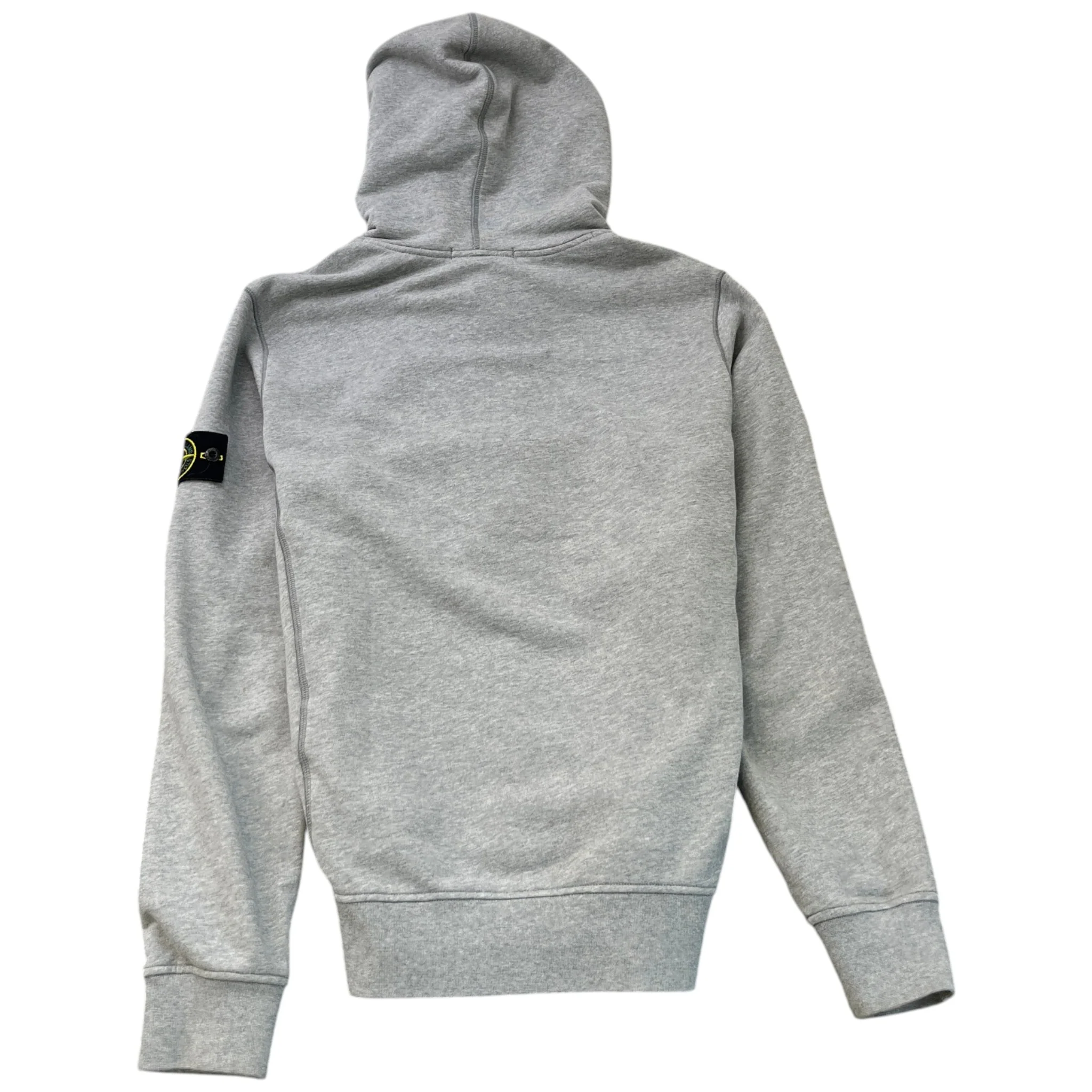 Men's Applique Logo Hoodie Grey Size M - Image 2
