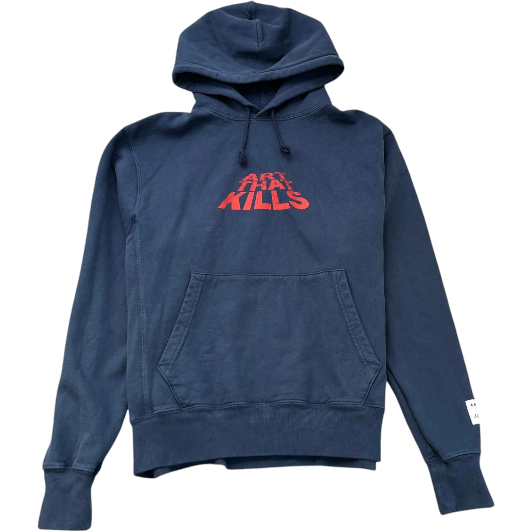 Men's Atk Stacked Logo Hoodie Navy Size M