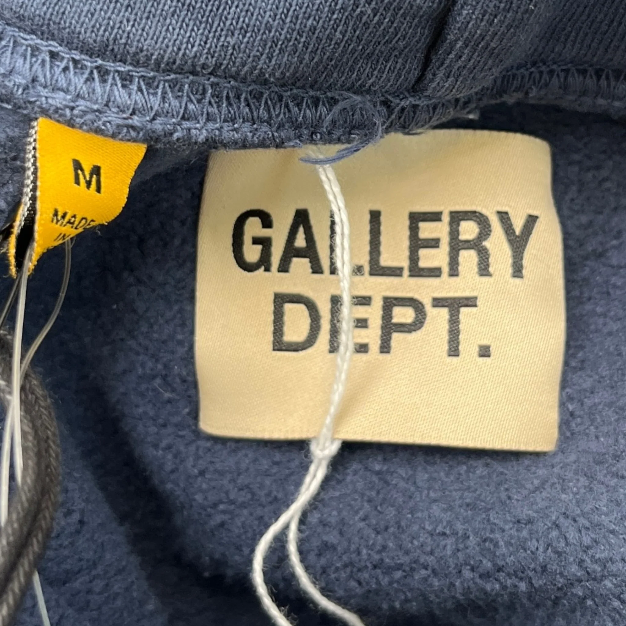 Men's Atk Stacked Logo Hoodie Navy Size M - Image 6