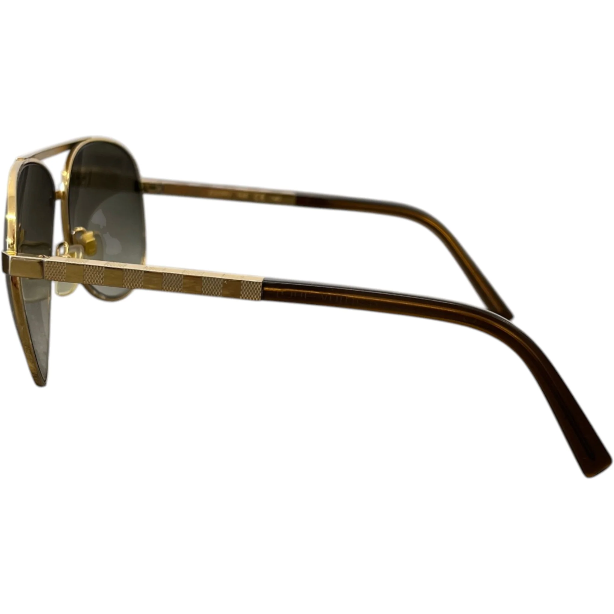 Men's Attitude Pilote Sunglasses Gold - Image 6