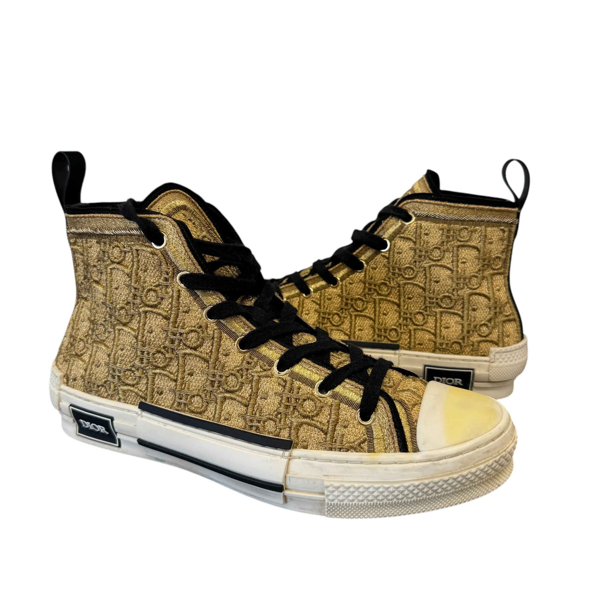 Men's B23 Oblique Cannetille High Trainers Gold Size EU 42 / UK 8 - Image 3