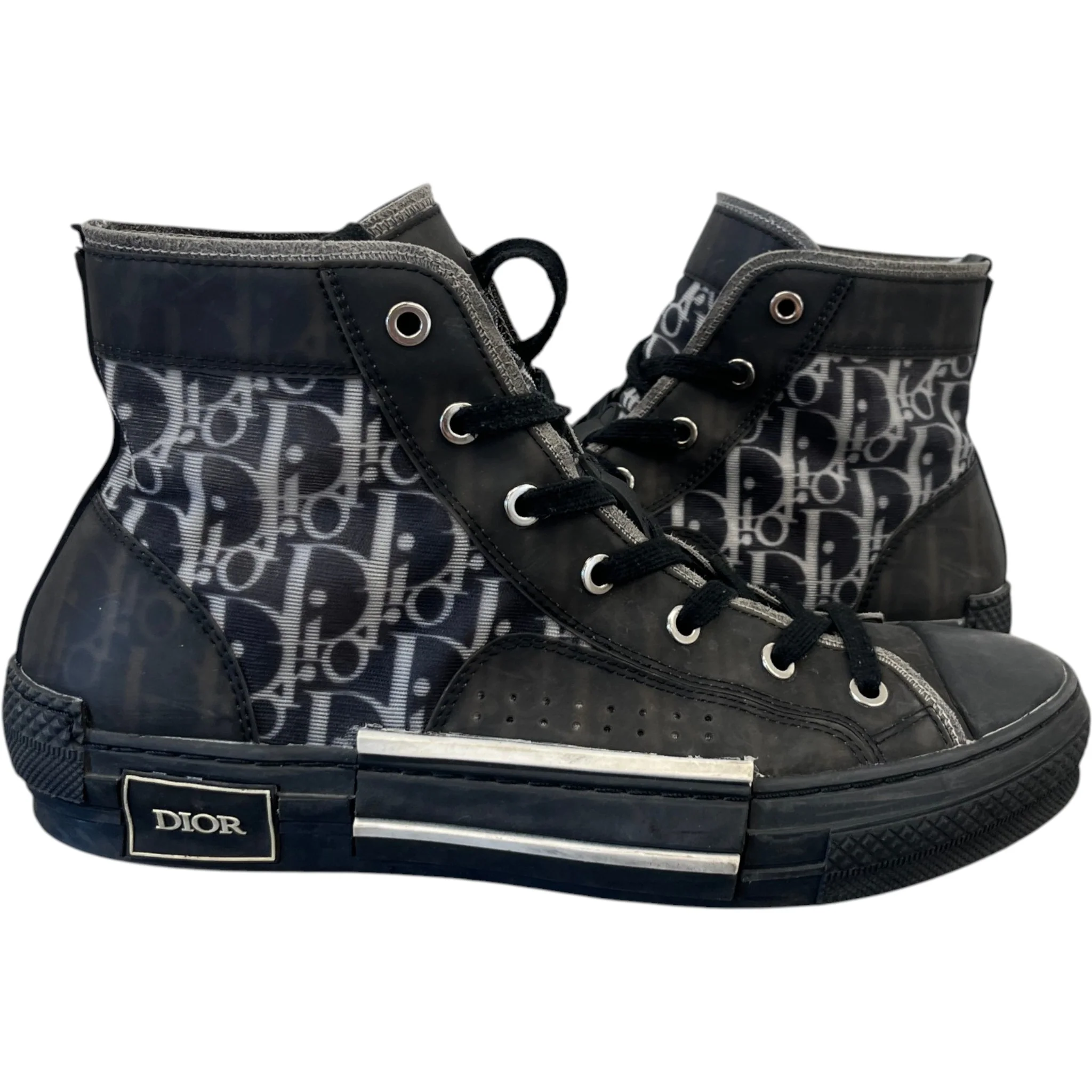 Men's B23 Oblique High Trainers Black Size EU 41 / UK 7 - Image 3