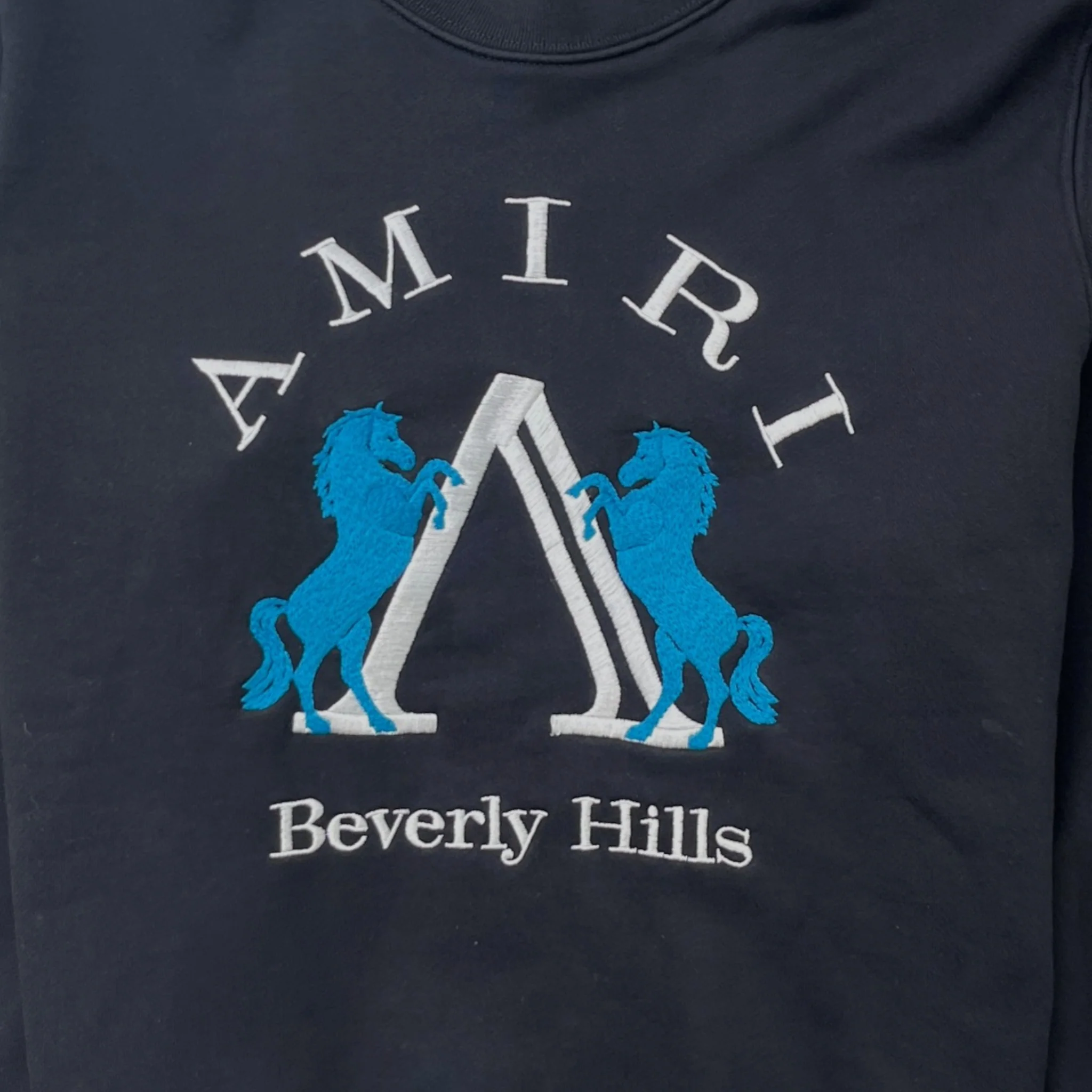 Men's Beverly Hills Crewneck Sweatshirt Black Size M - Image 5