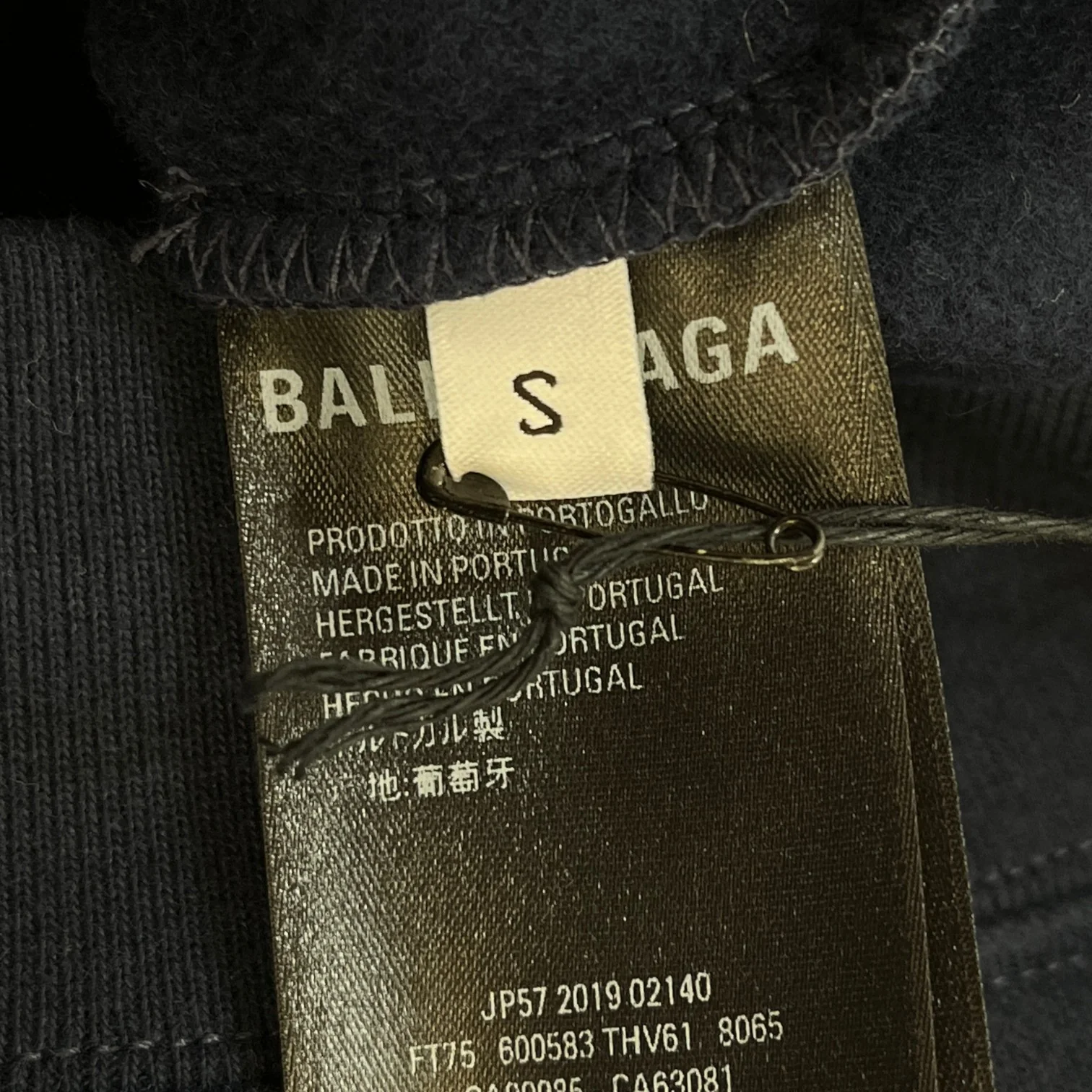 Men's Bonjour Logo Hoodie Navy Size S - Image 10