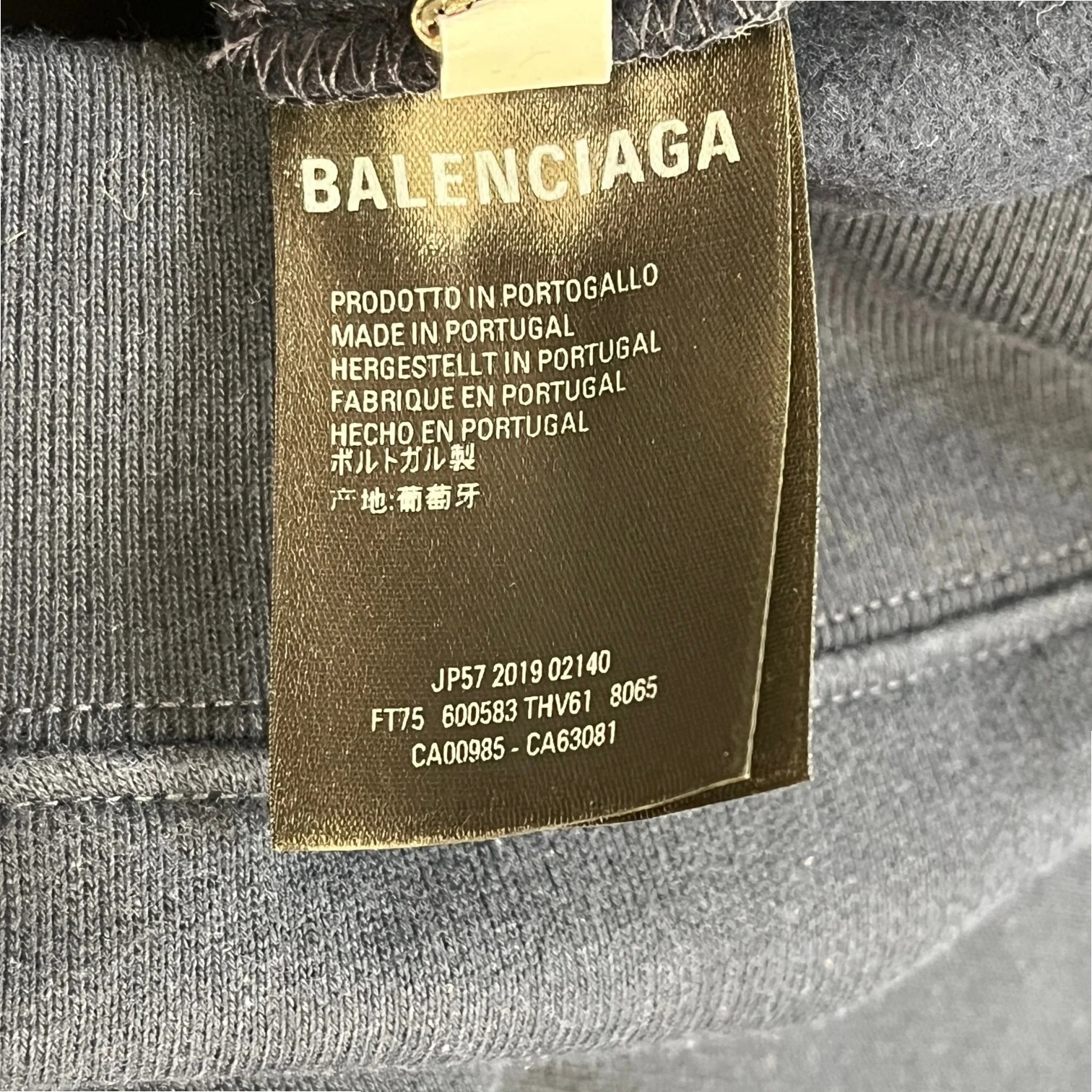 Men's Bonjour Logo Hoodie Navy Size S - Image 11