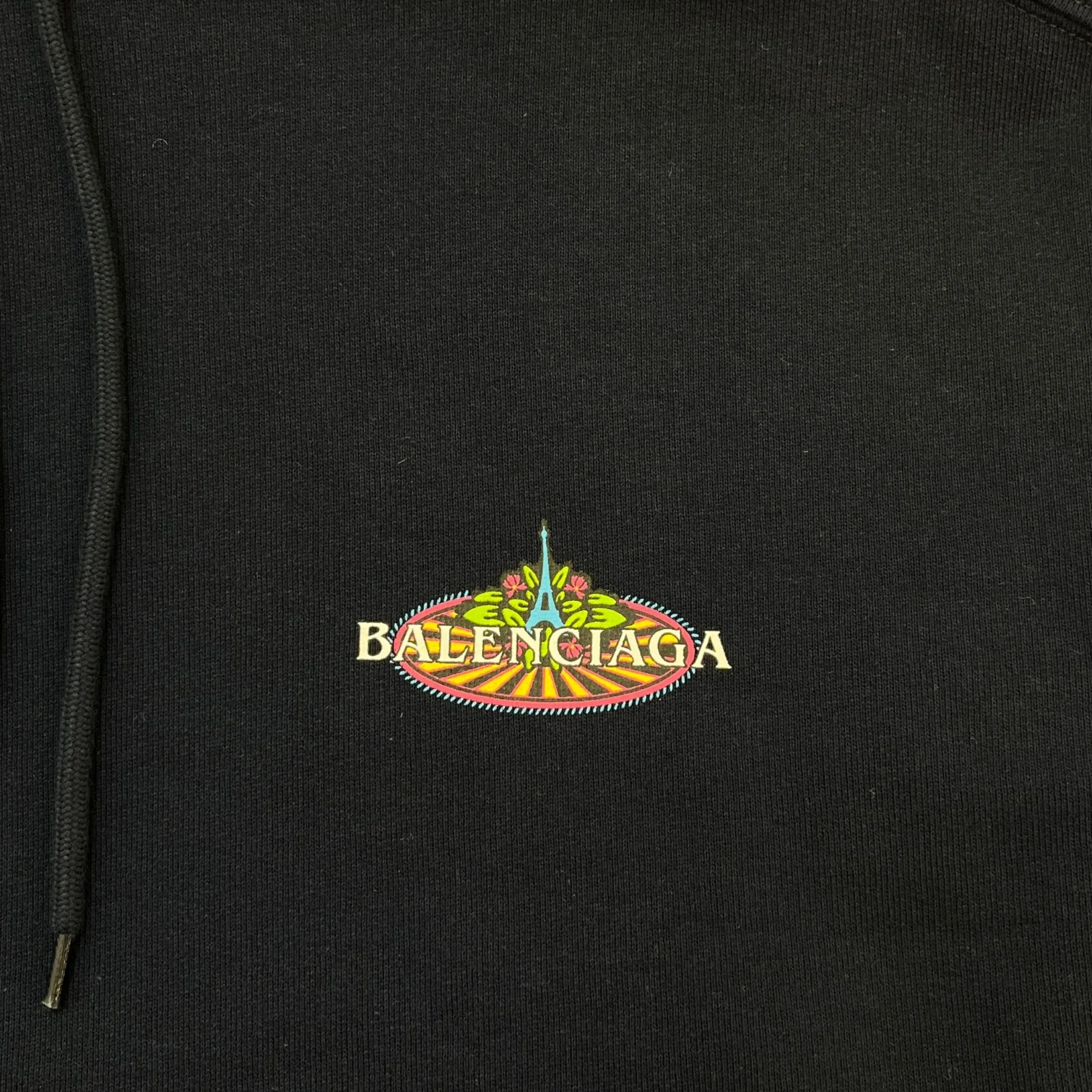 Men's Bonjour Logo Hoodie Navy Size S - Image 6