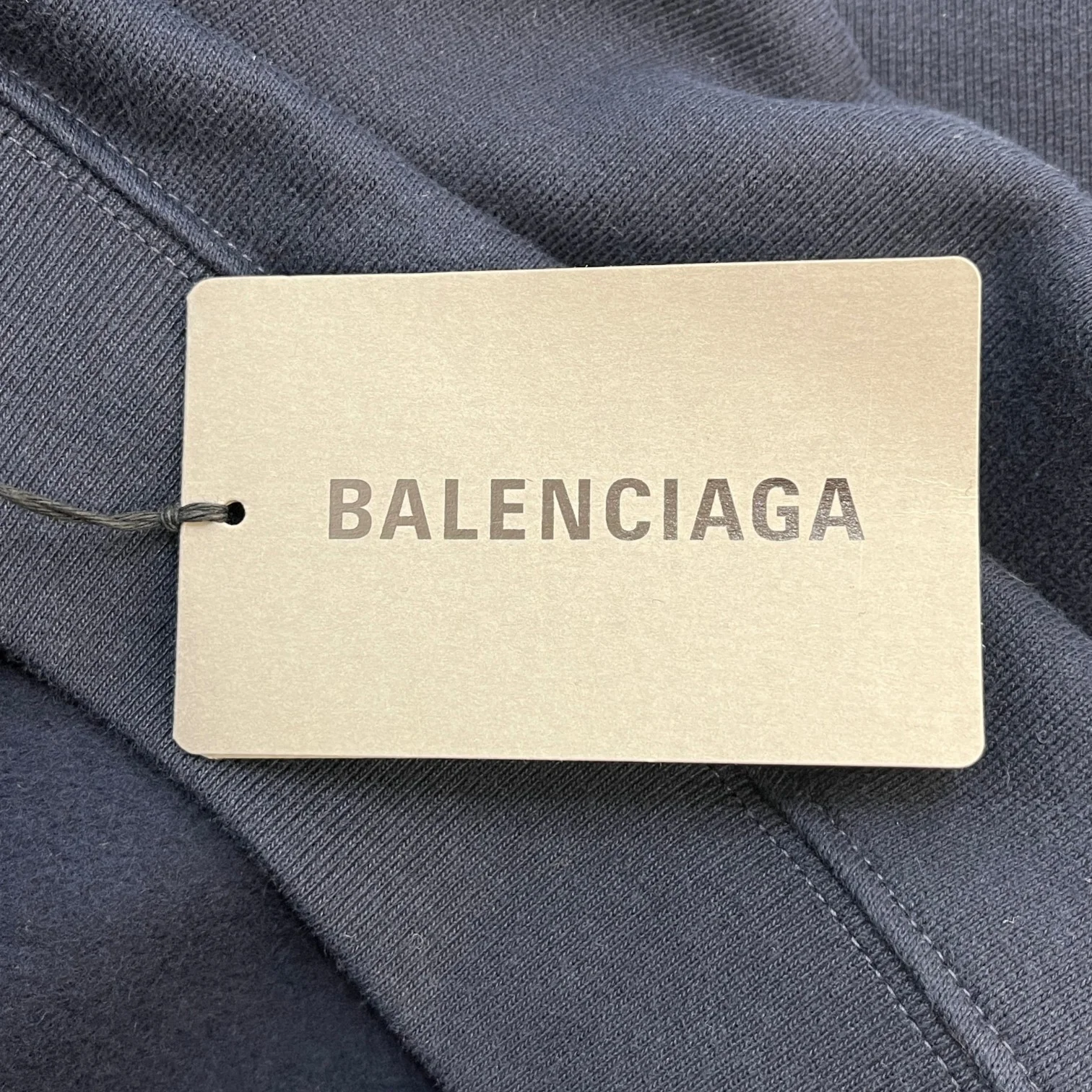 Men's Bonjour Logo Hoodie Navy Size S - Image 8