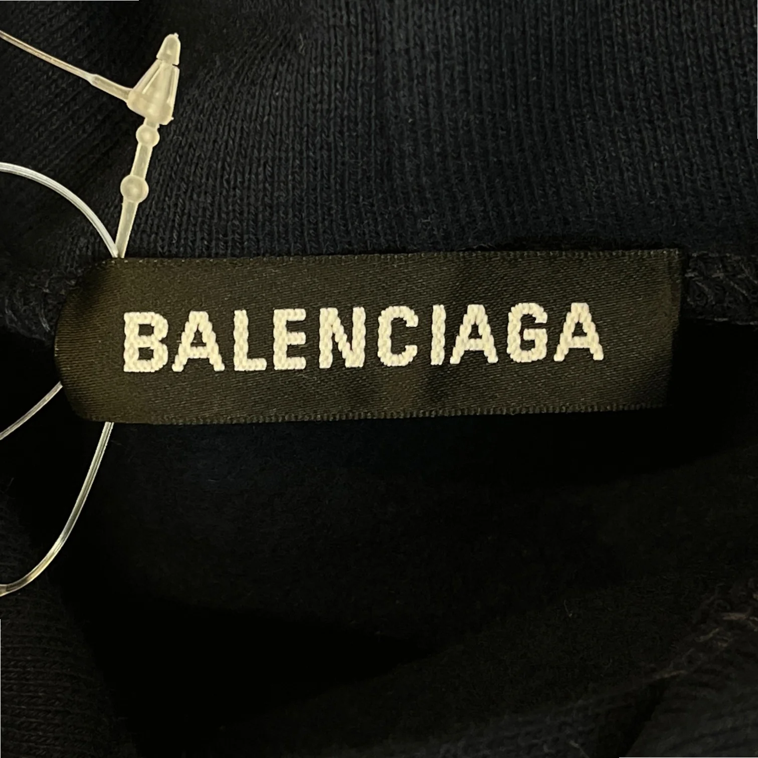 Men's Bonjour Logo Hoodie Navy Size S - Image 9