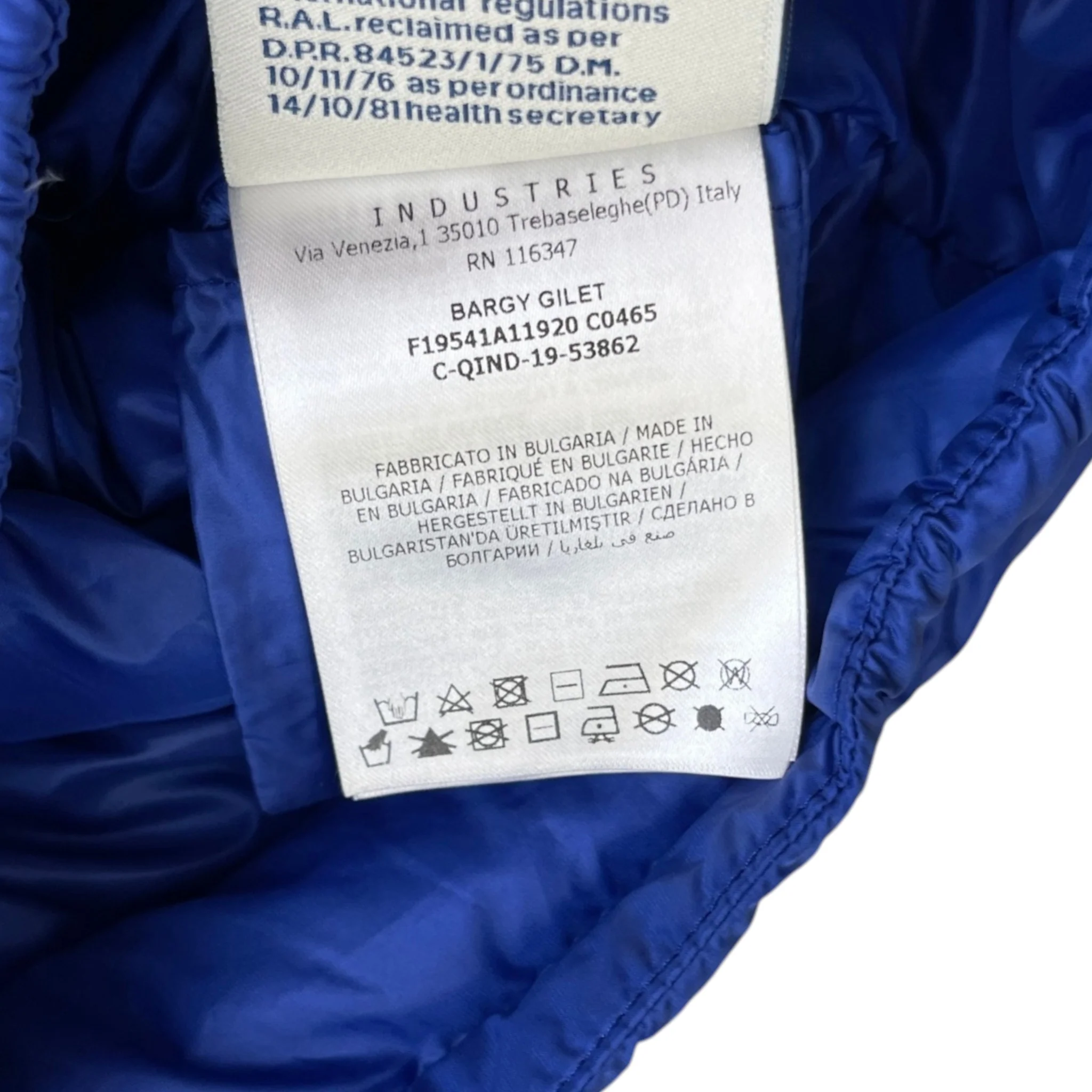 Men's Boys Age 6 Bargy Gilet Blue Size XXS - Image 10