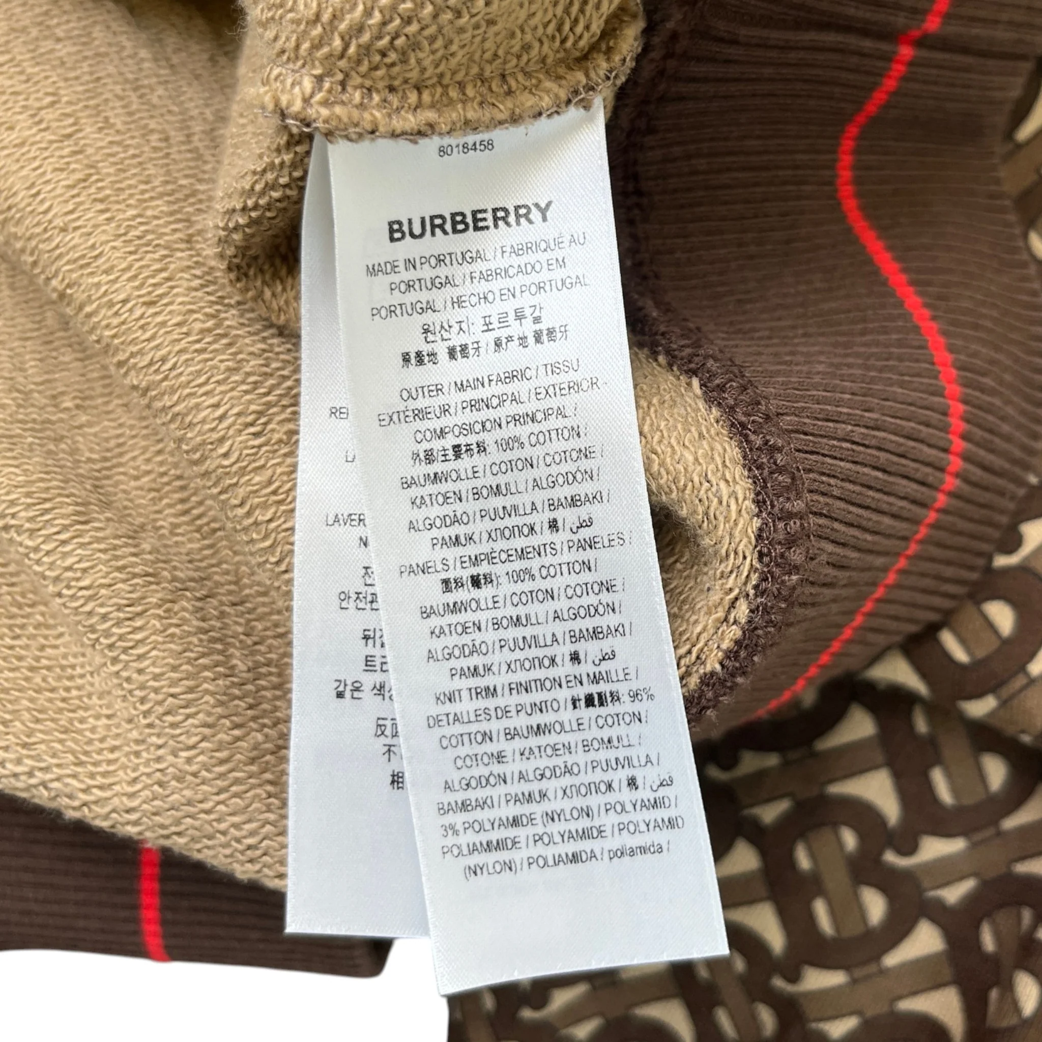 Men's Bridle Tb Monogram Hoodie Brown Size M - Image 6