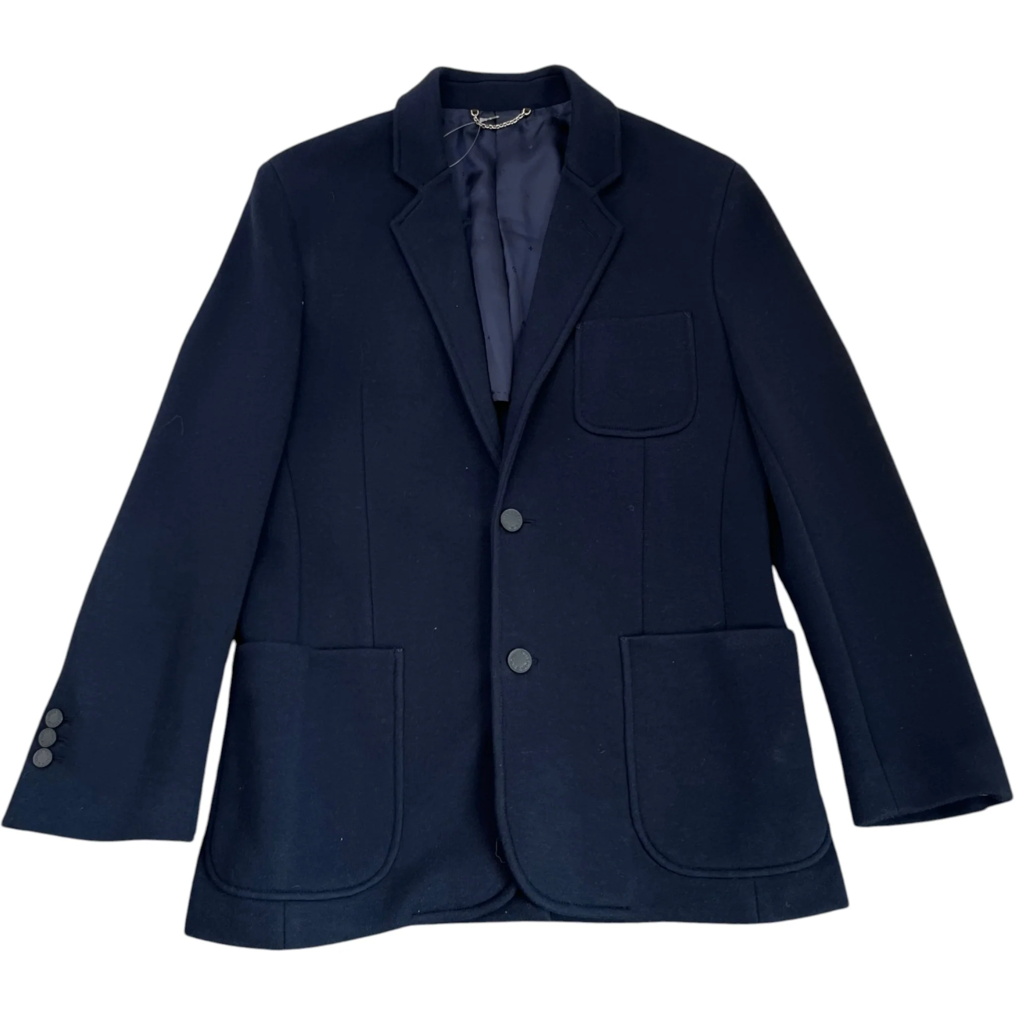 Men's Button Logo Blazer Jacket Navy Size IT 48 / M