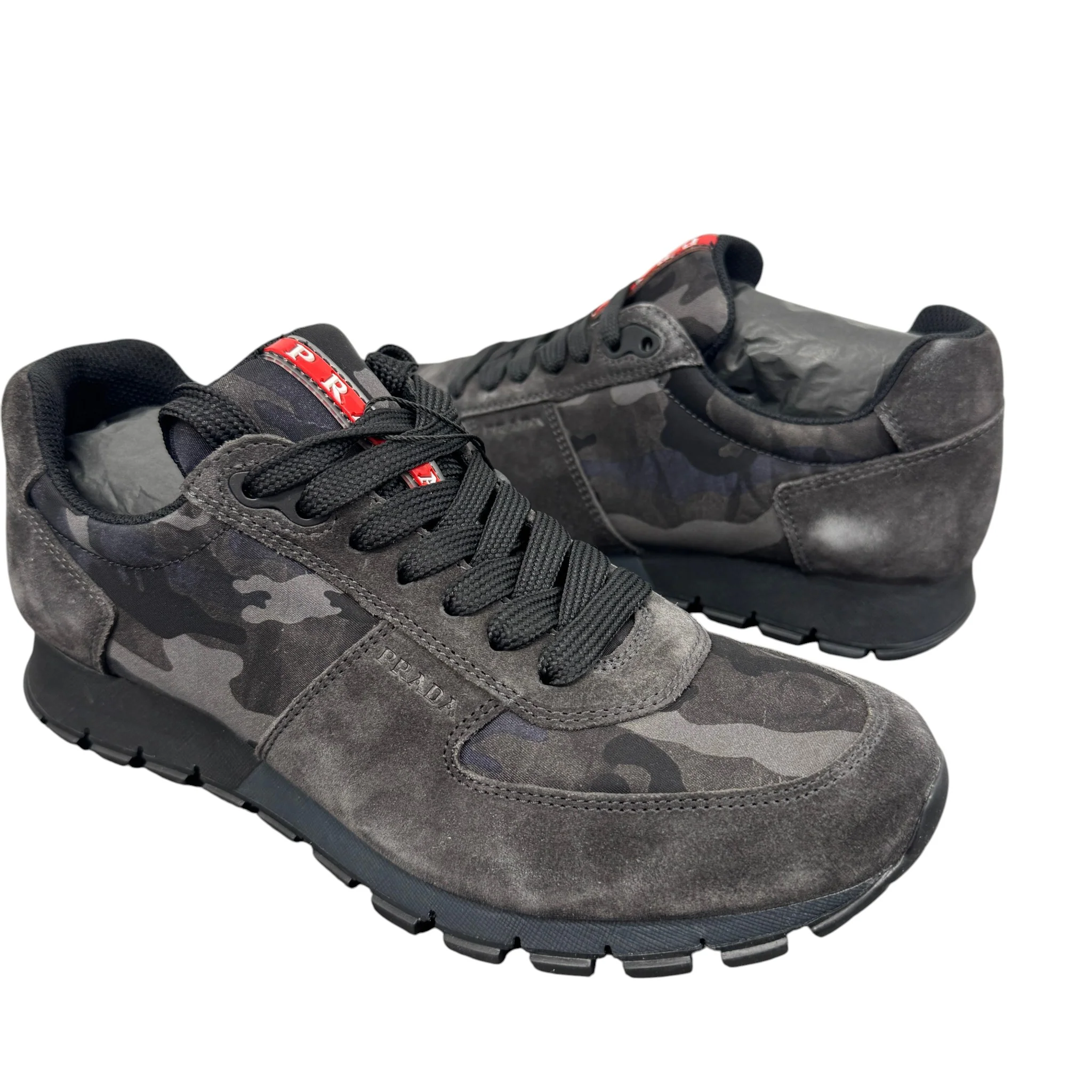 Men's Camo Runner Low Trainers Grey Size EU 40.5 / UK 6.5 - Image 3