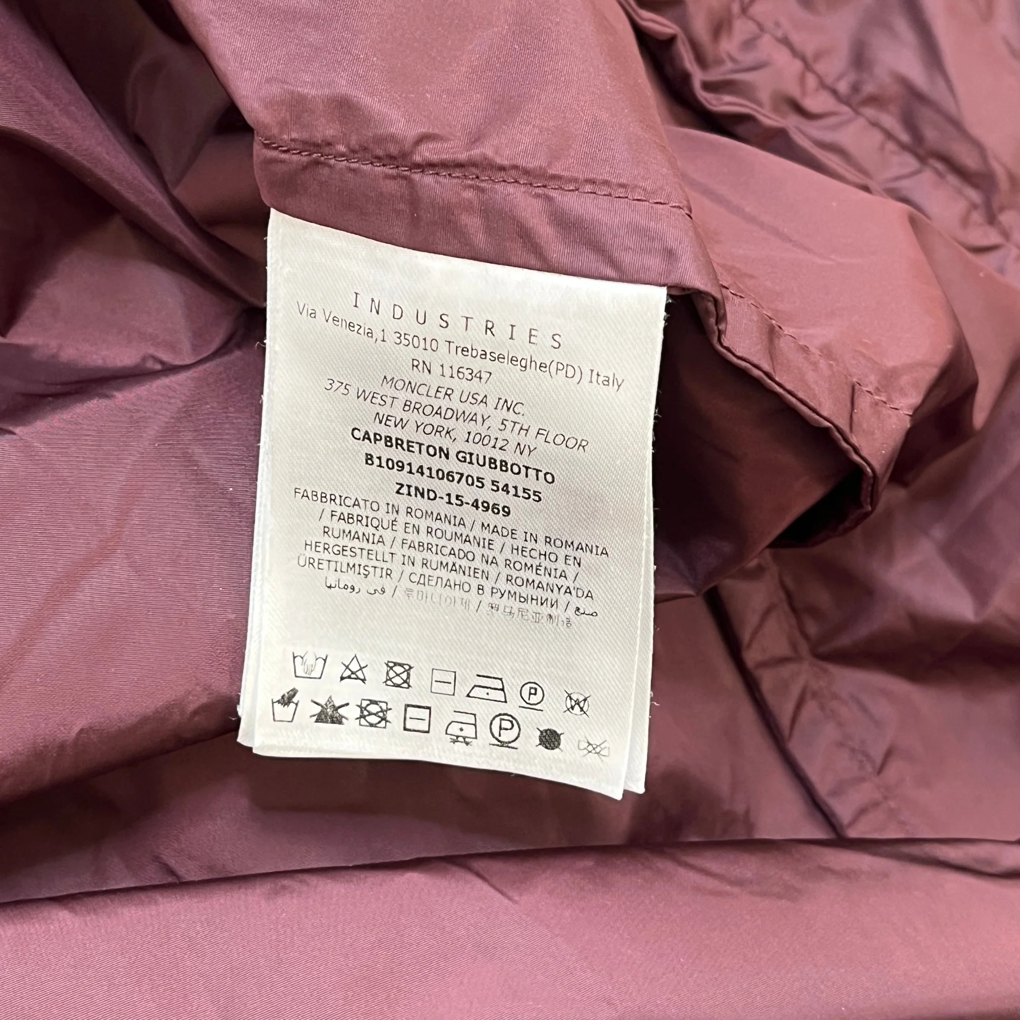 Men's Capbreton Windbreaker Burgundy Size 5 / XXL - Image 8