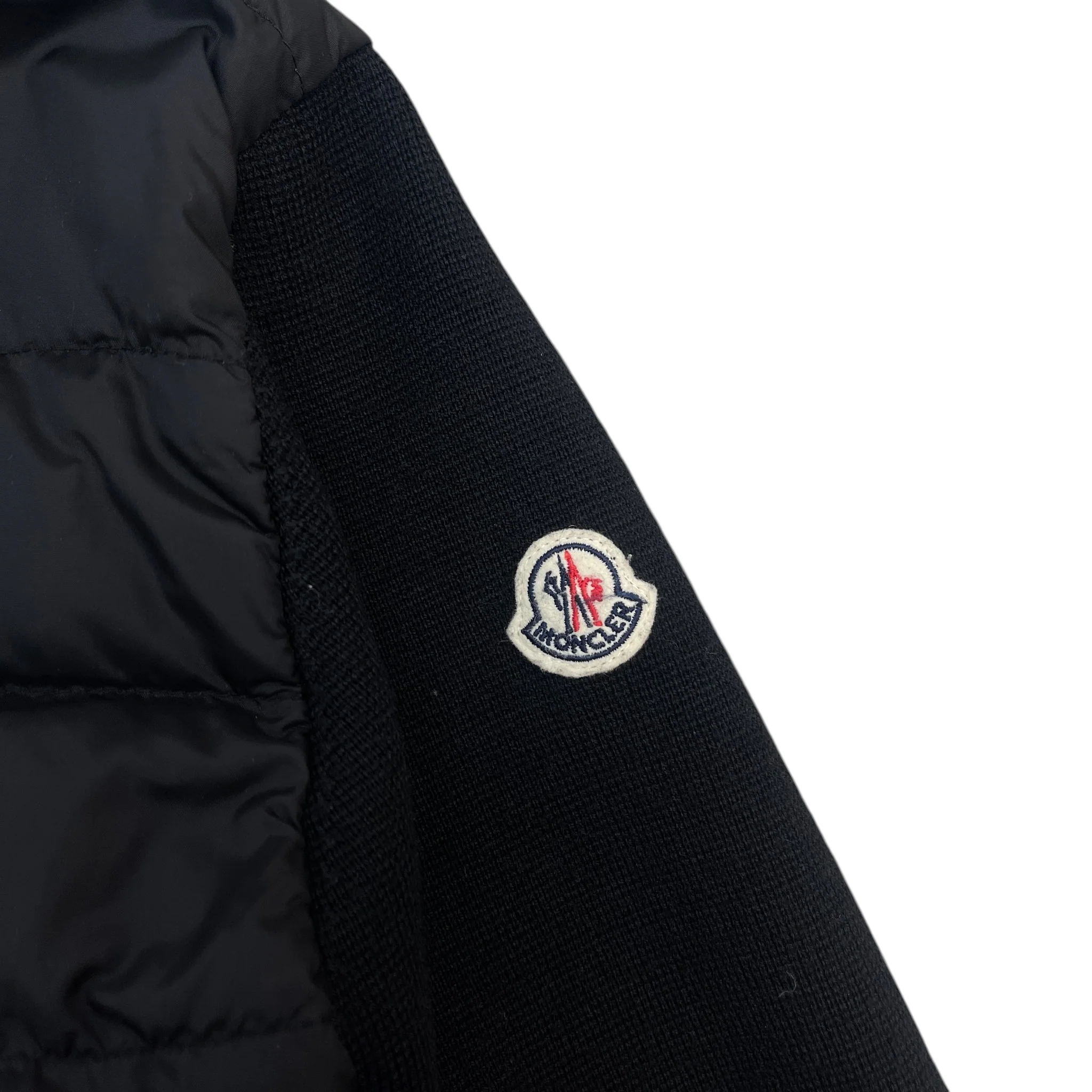 Men's Cardigan Tricot Down Jacket Black Size XXL - Image 6