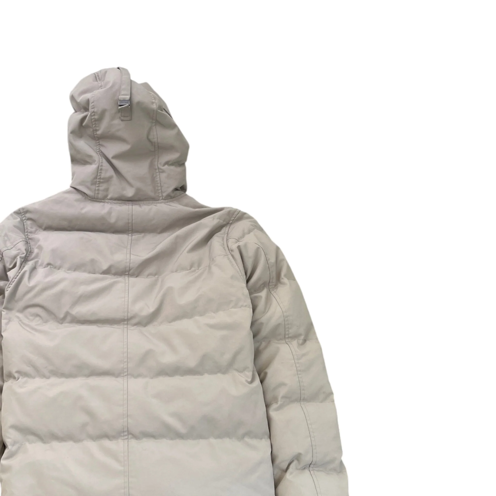 Men's Carson Fur Limestone Down Jacket Beige Size M - Image 4