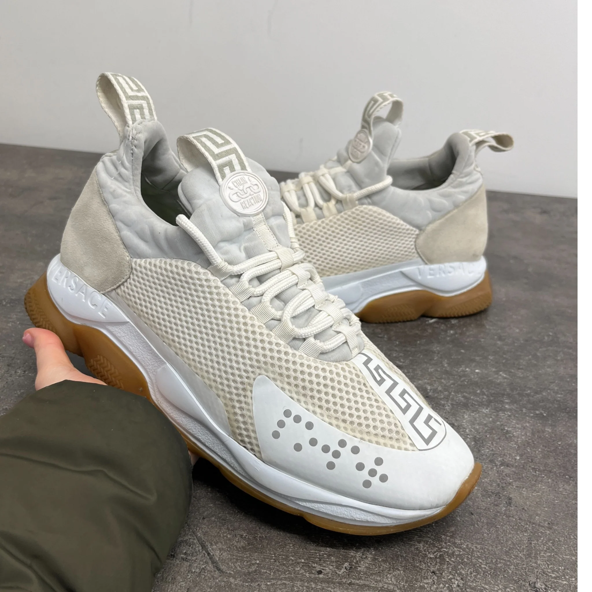 Men's Chain Reaction Low Trainers White Size EU 42.5 / UK 8.5 - Image 12