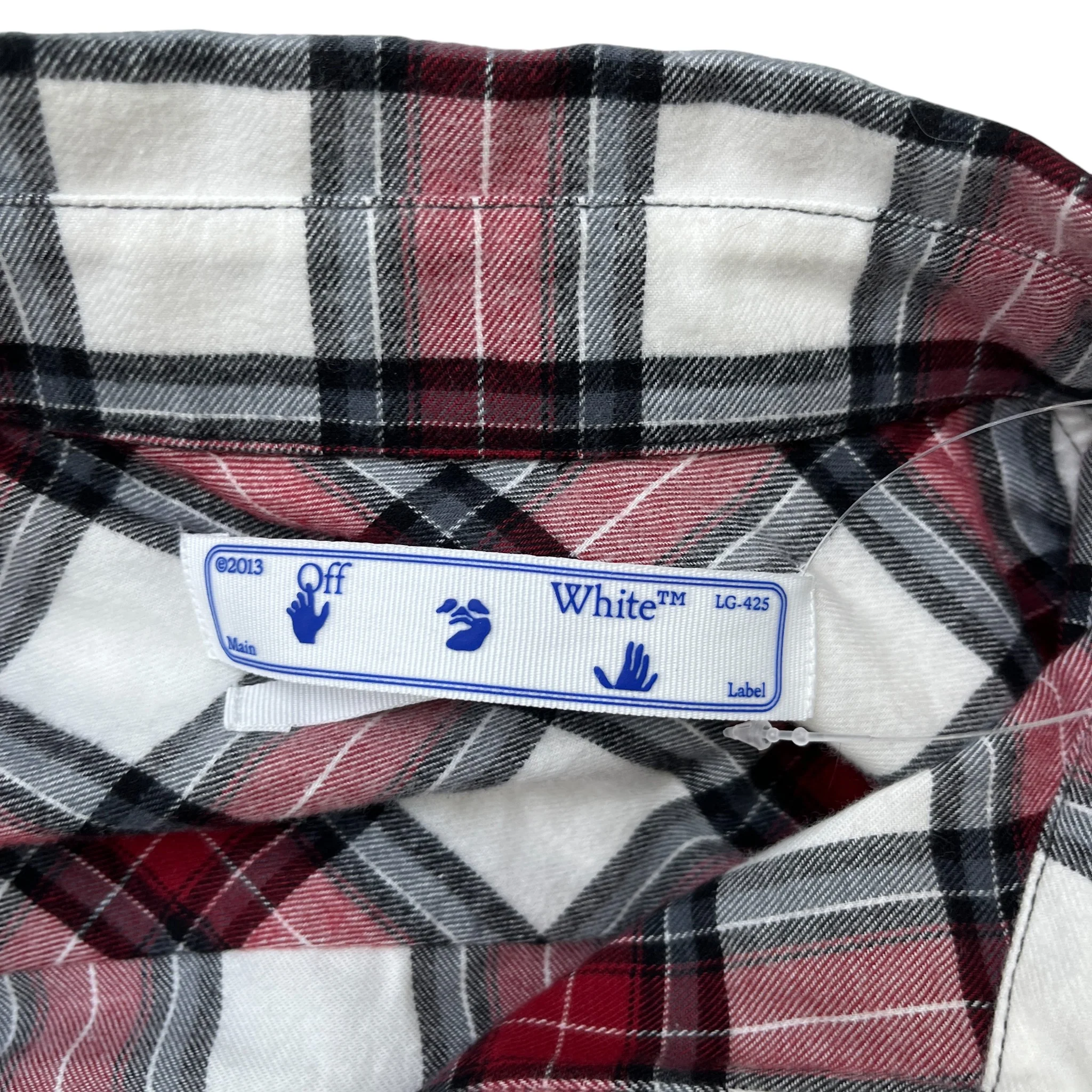 Men's Check Arrow Flannel Long Sleeve Shirt Red Size M - Image 6