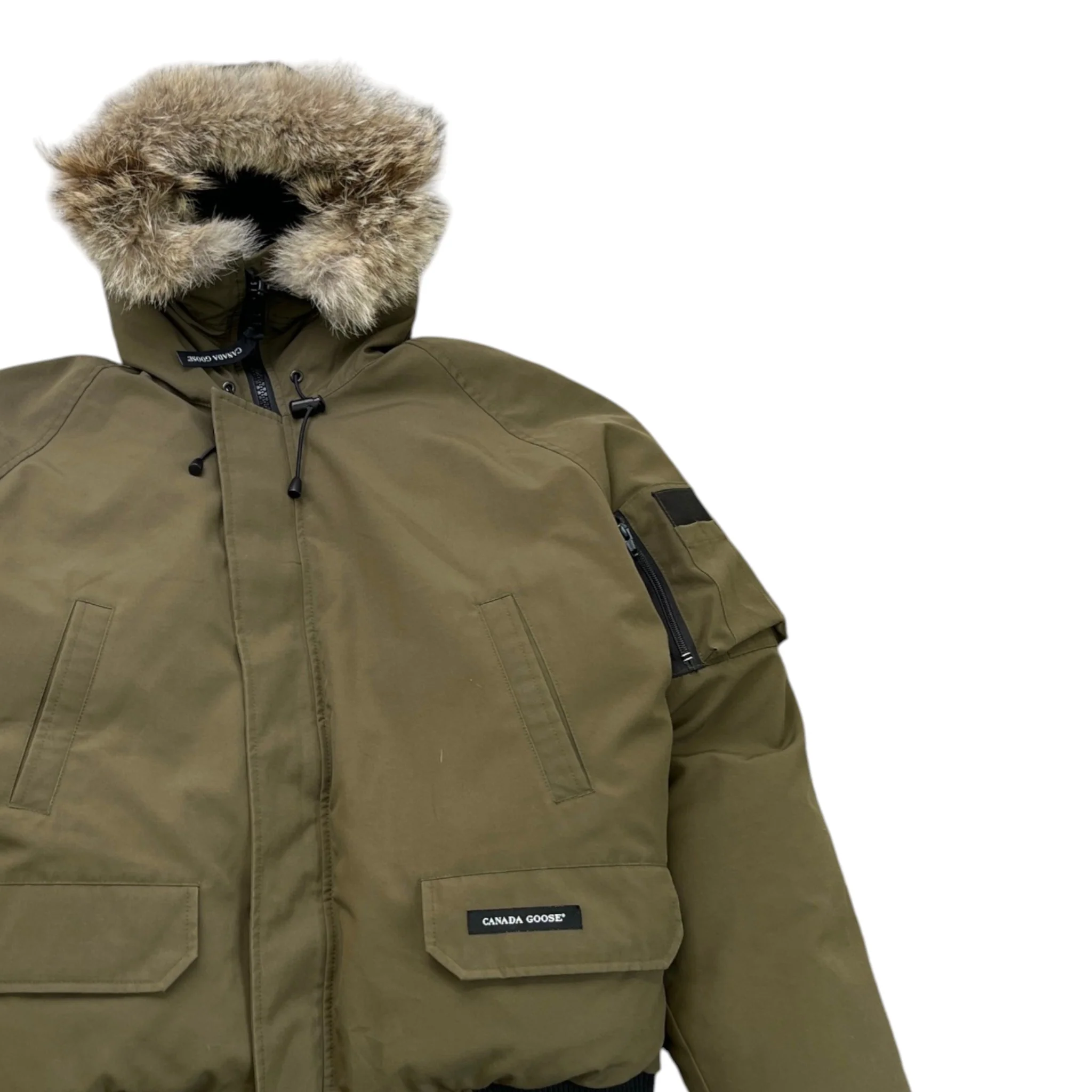 Men's Chilliwack Bomber Down Jacket Khaki Size L - Image 3