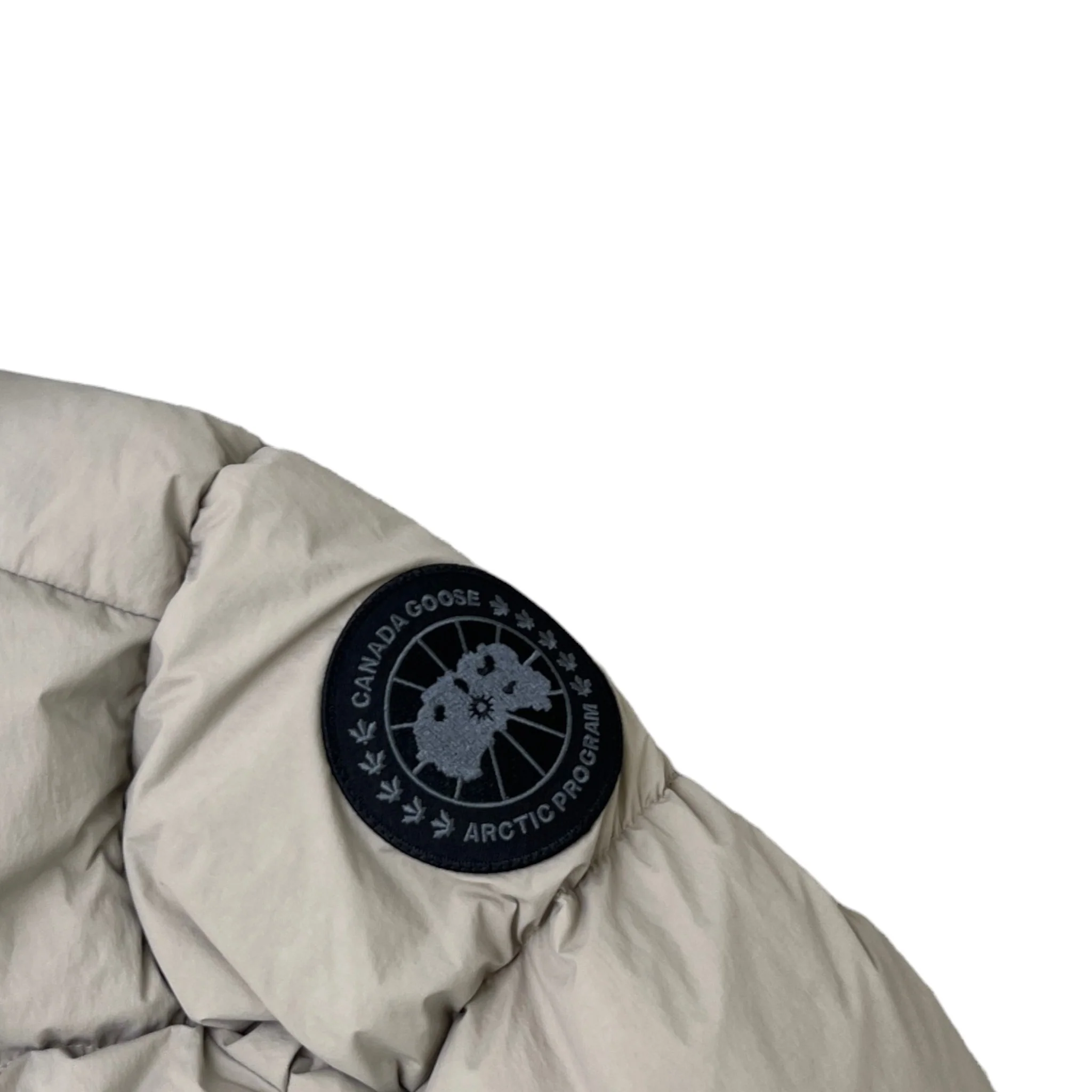 Men's Croft Puffer Down Jacket Beige Size L - Image 5