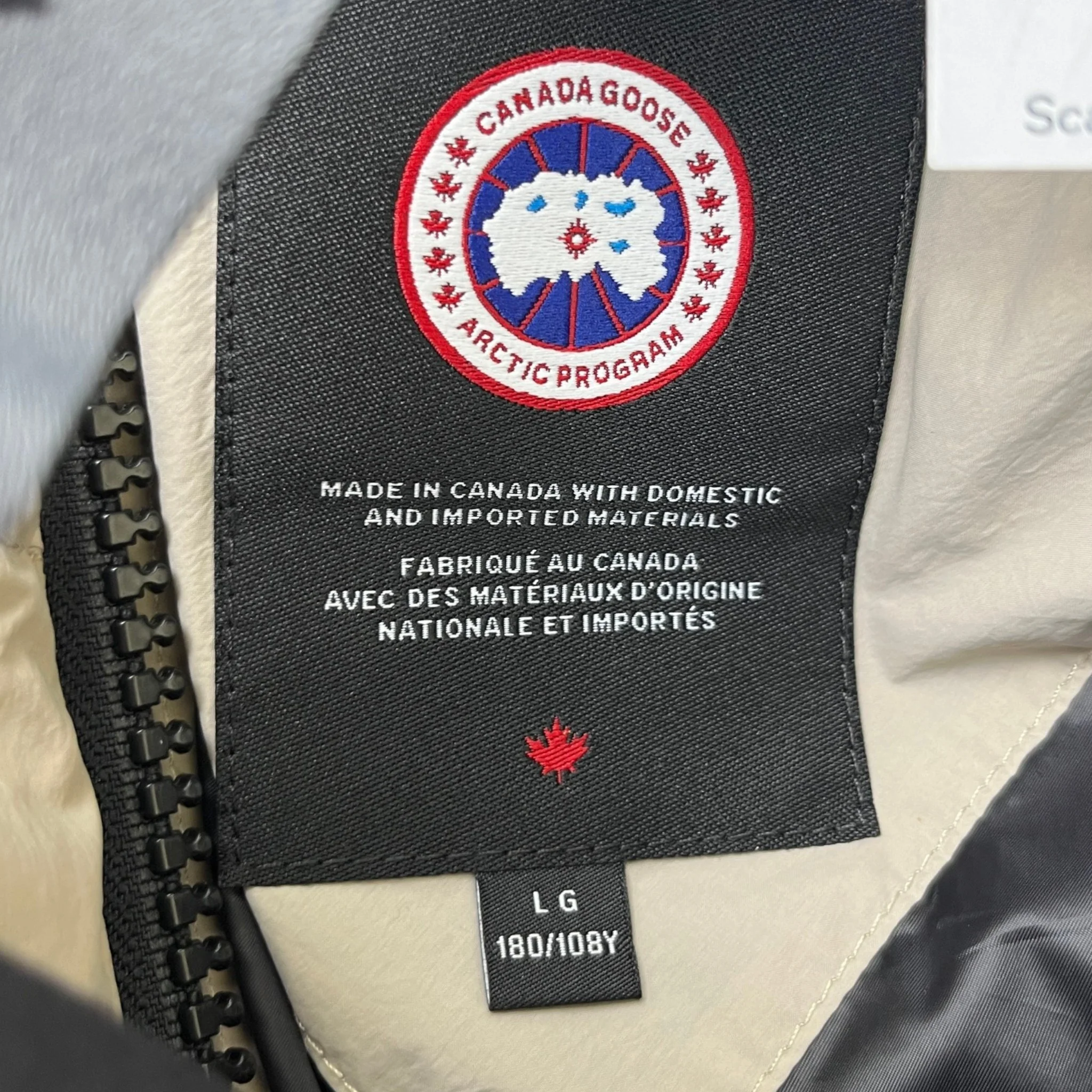 Men's Croft Puffer Down Jacket Beige Size L - Image 8