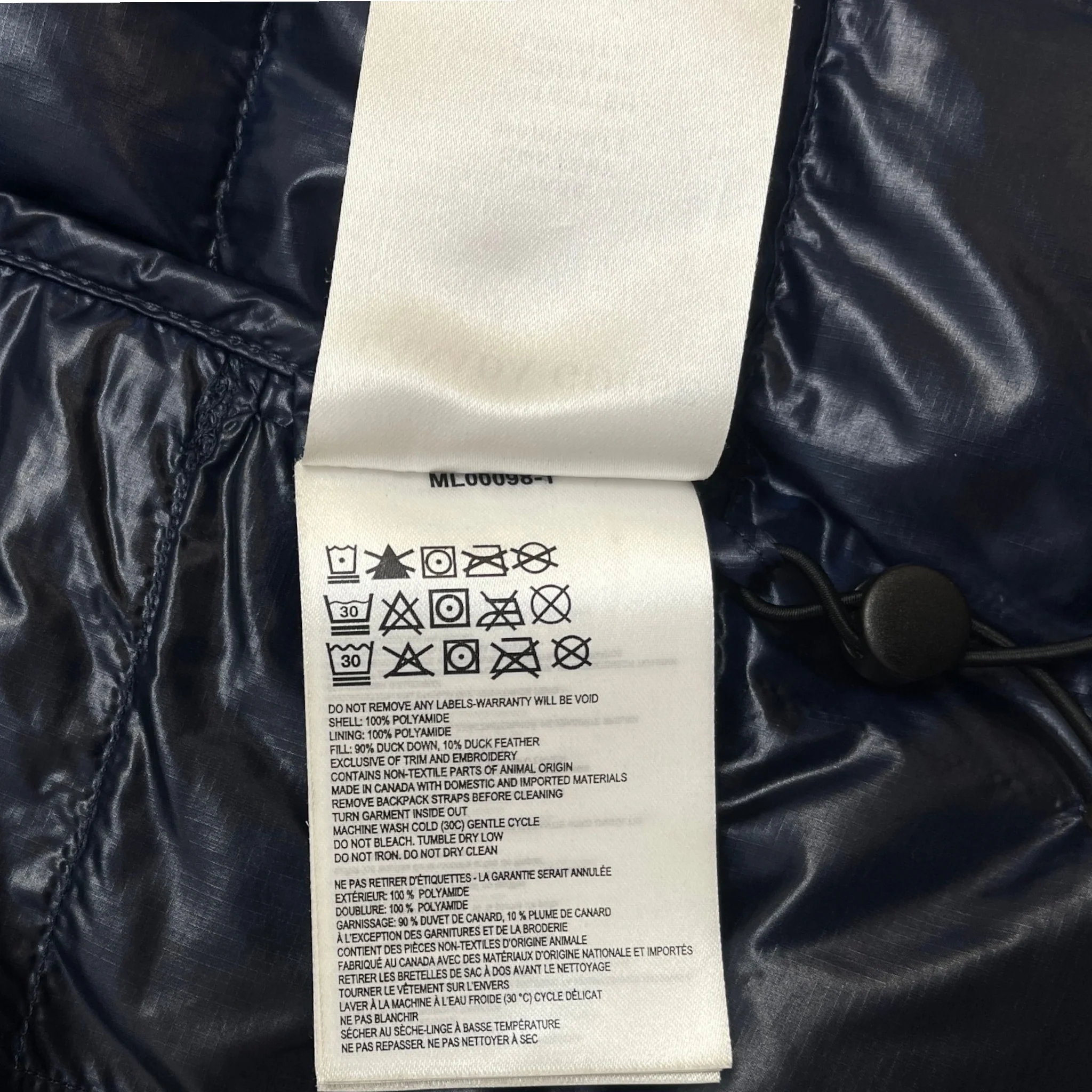 Men's Crofton Down Jacket Navy Size XL - Image 10