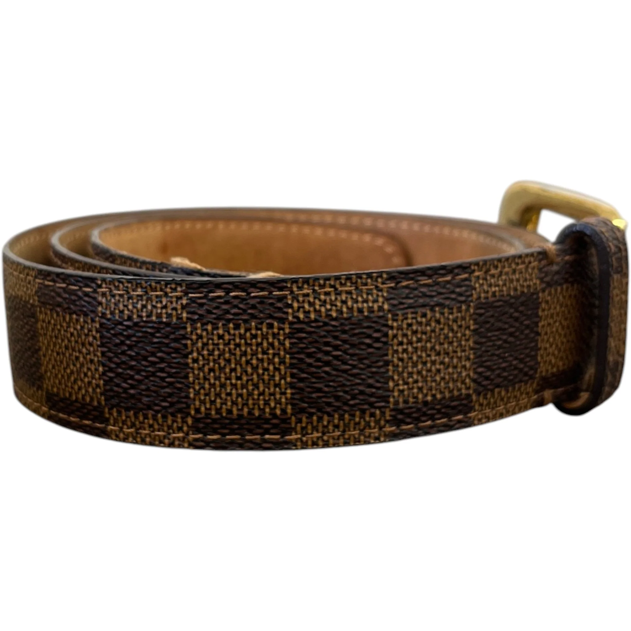 Men's Damier Ebene Belt Brown Size Waist 32" - Image 3