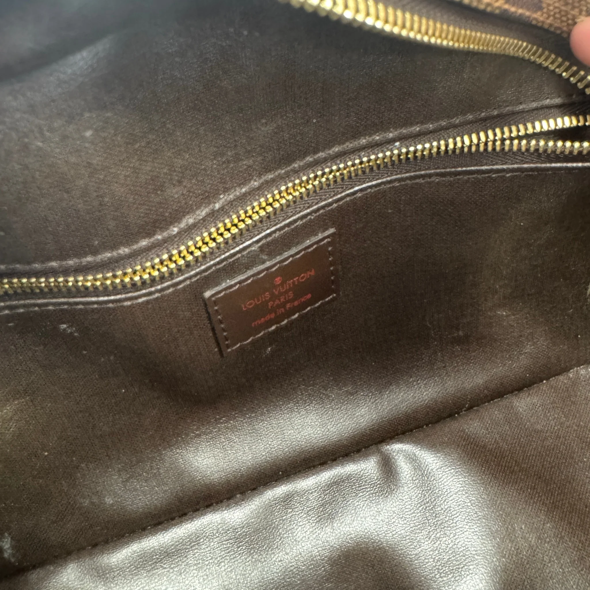 Men's Damier Ebene Trousse 25 Toiletry Bag Brown - Image 10