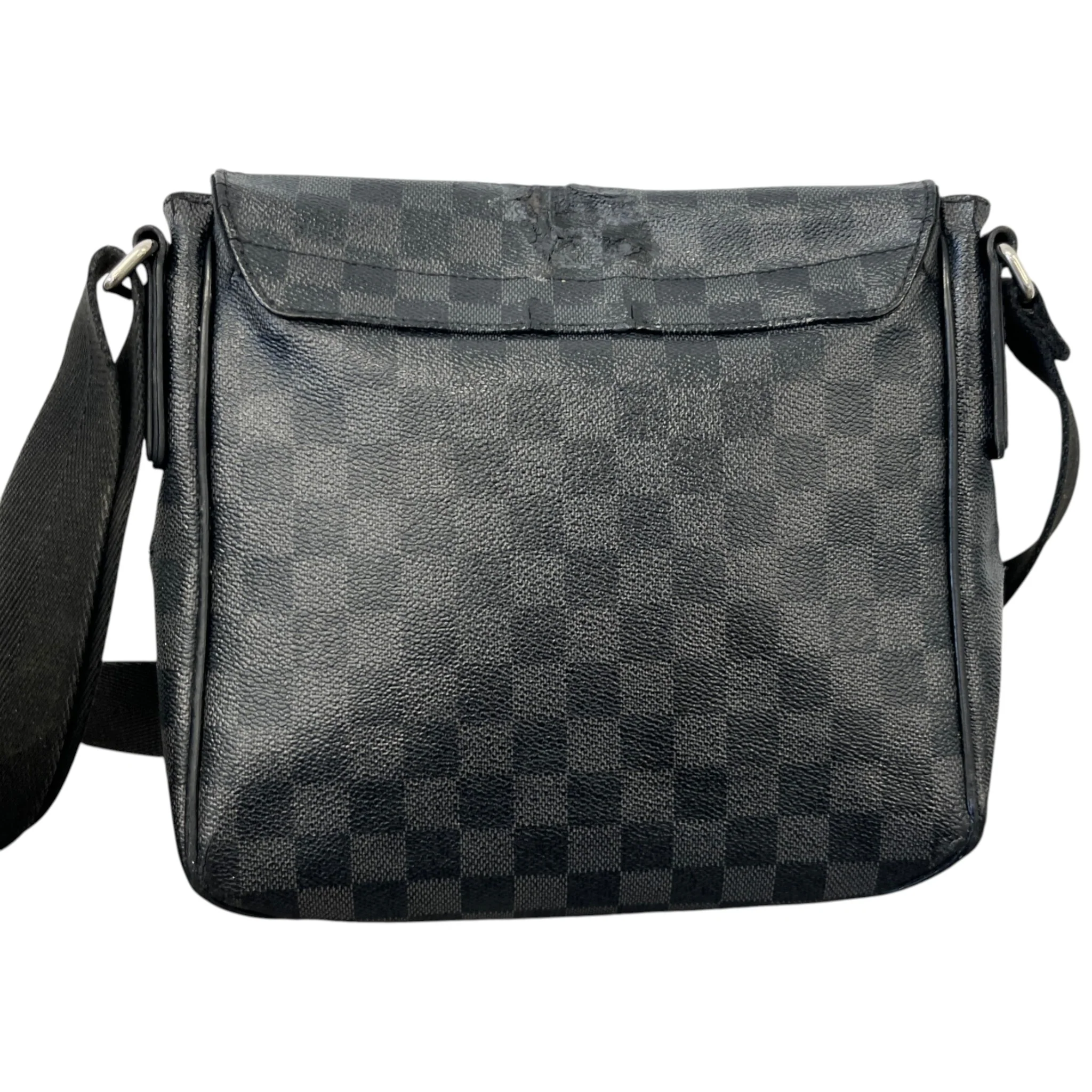 Men's Damier Graphite District Pm Messenger Bag Black - Image 3