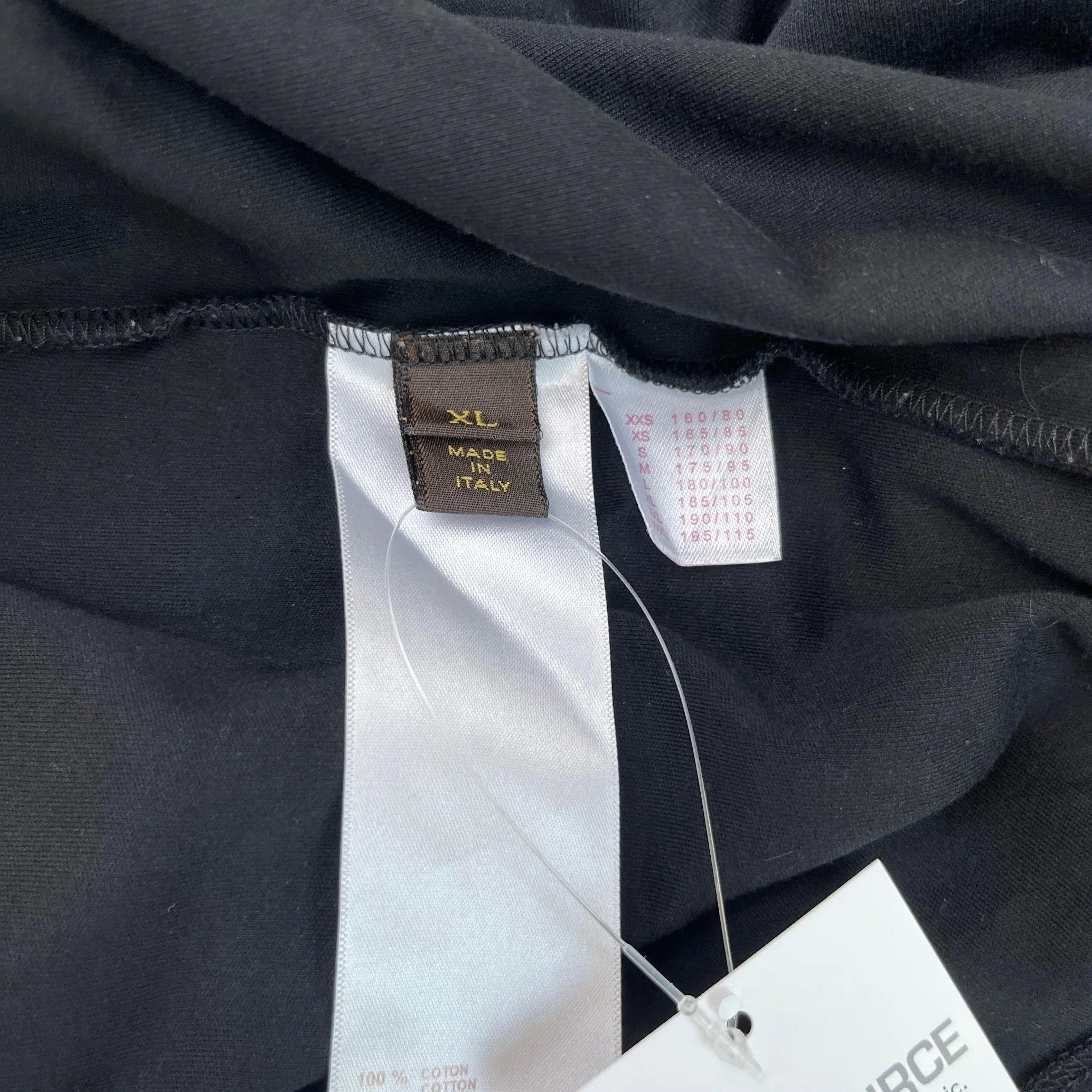Men's Damier Pocket Polo Shirt Black Size XL - Image 6