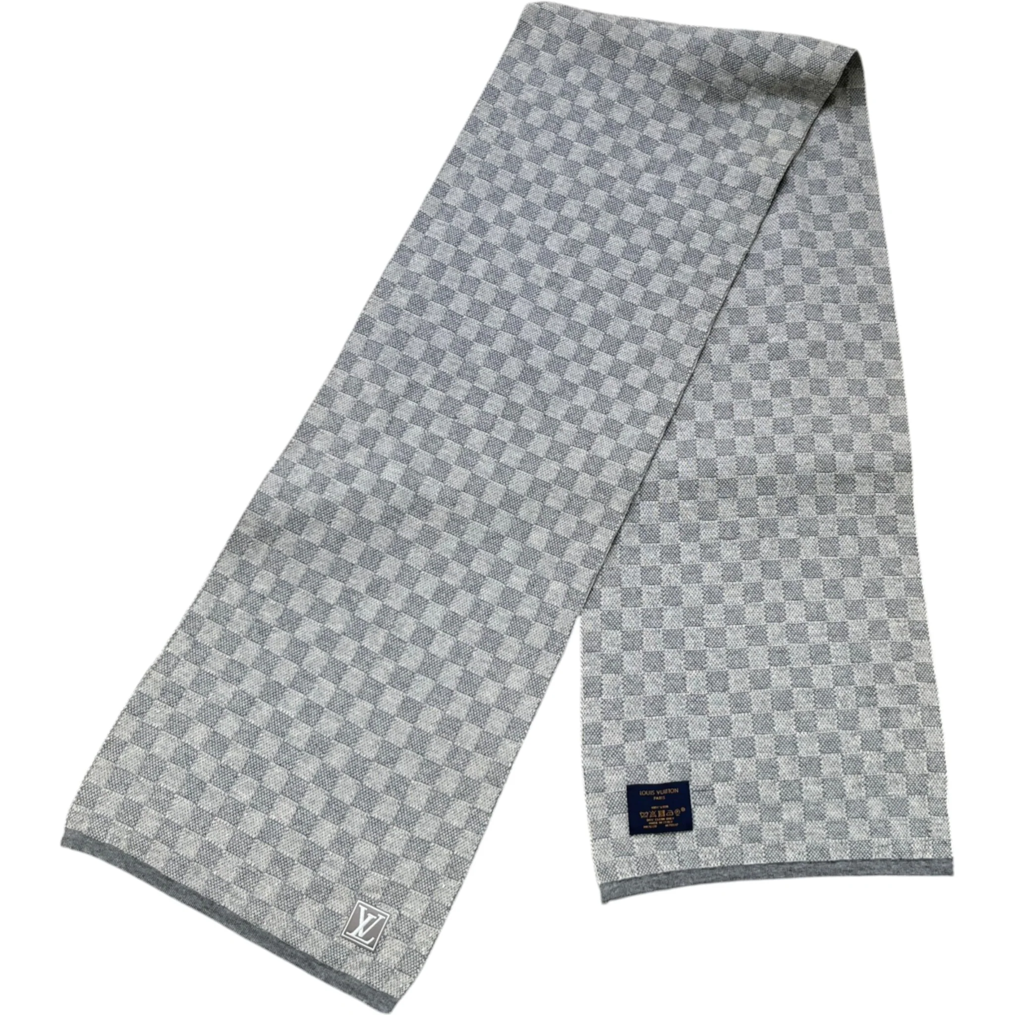 Men's Damier Scarf Grey - Image 3