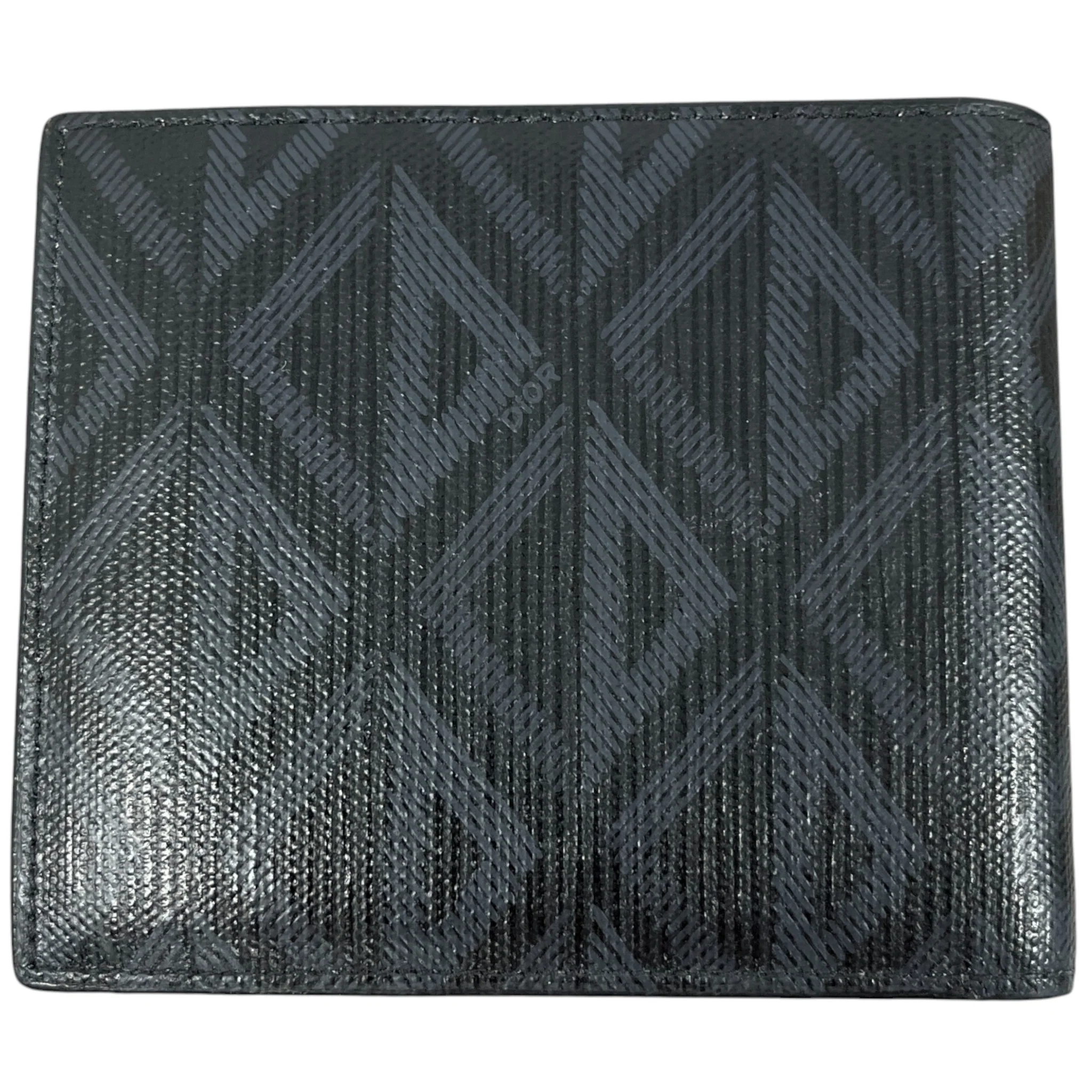 Men's Diamond Canvas Logo Wallet Black - Image 3