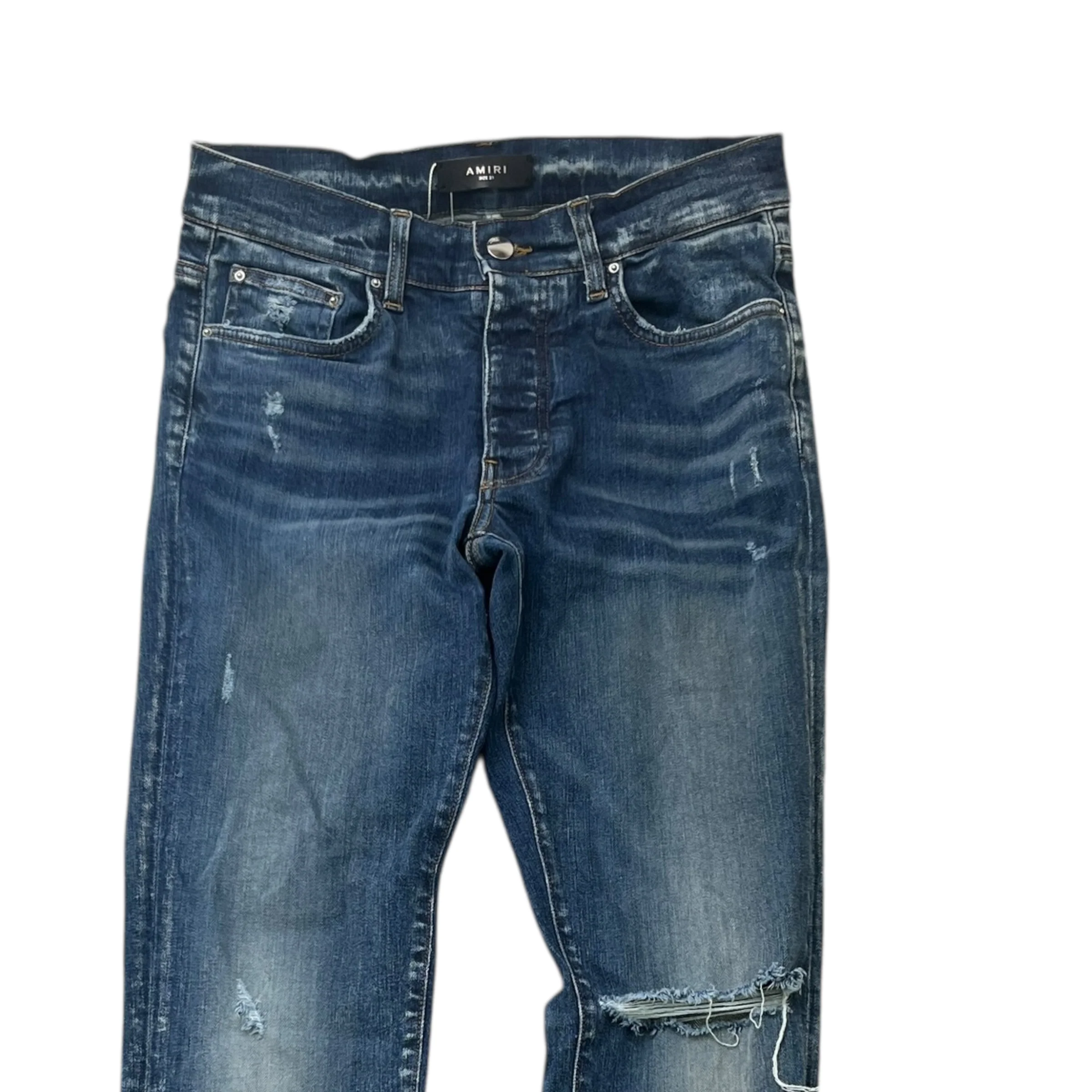Men's Distressed Jeans Blue Size Waist 31" - Image 3