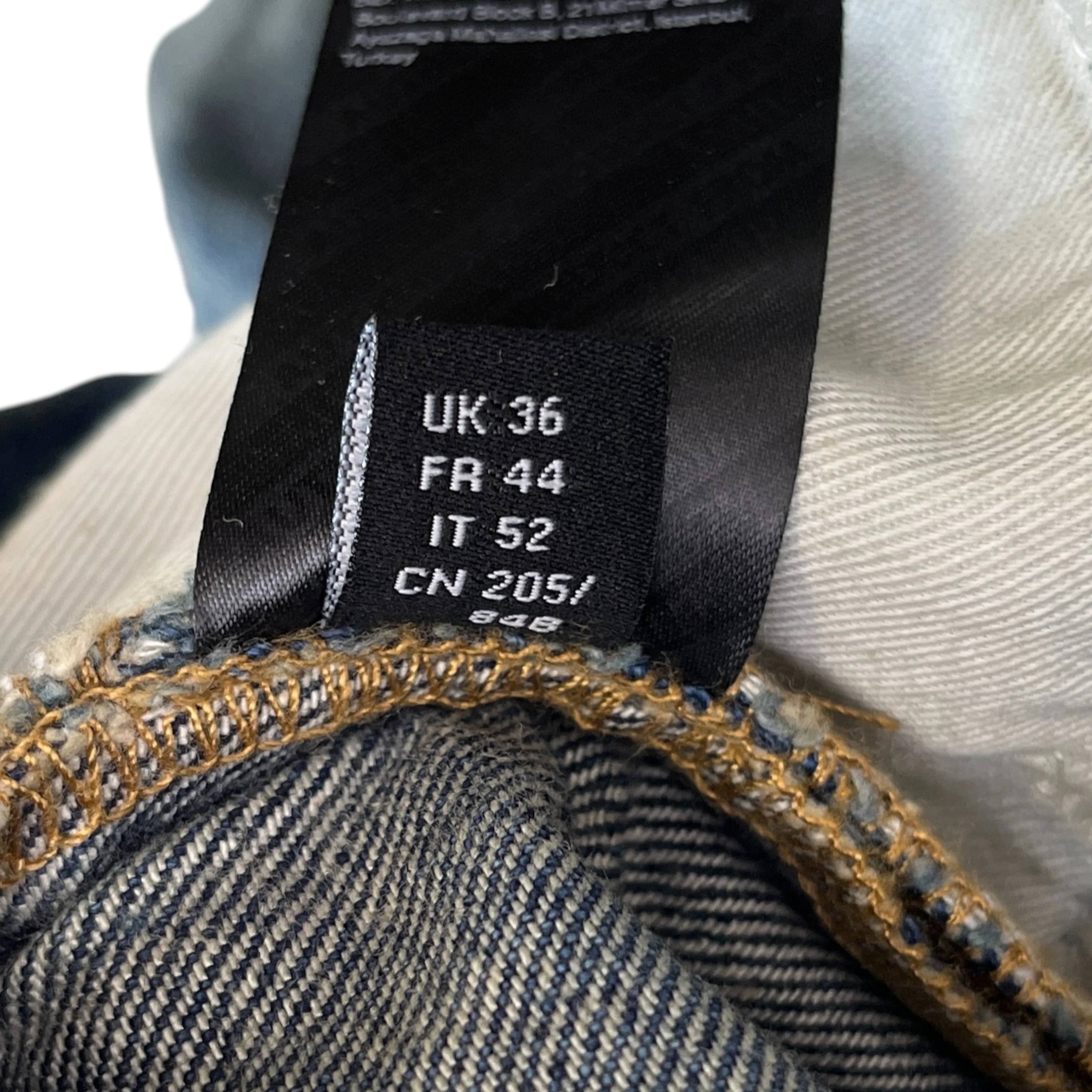 Men's Distressed Jeans Blue Size Waist 36" - Image 11