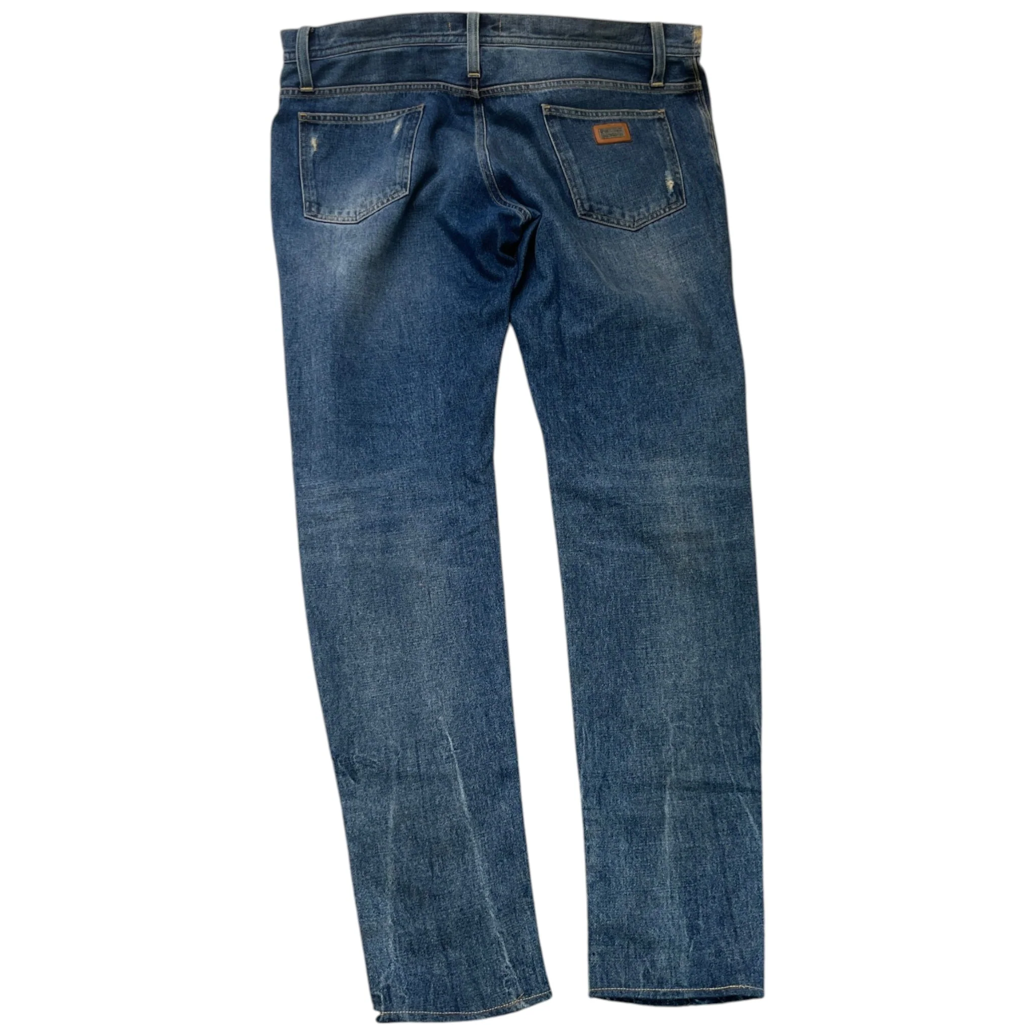 Men's Distressed Logo Pocket Jeans Blue Size IT 52 / UK 36 - Image 2