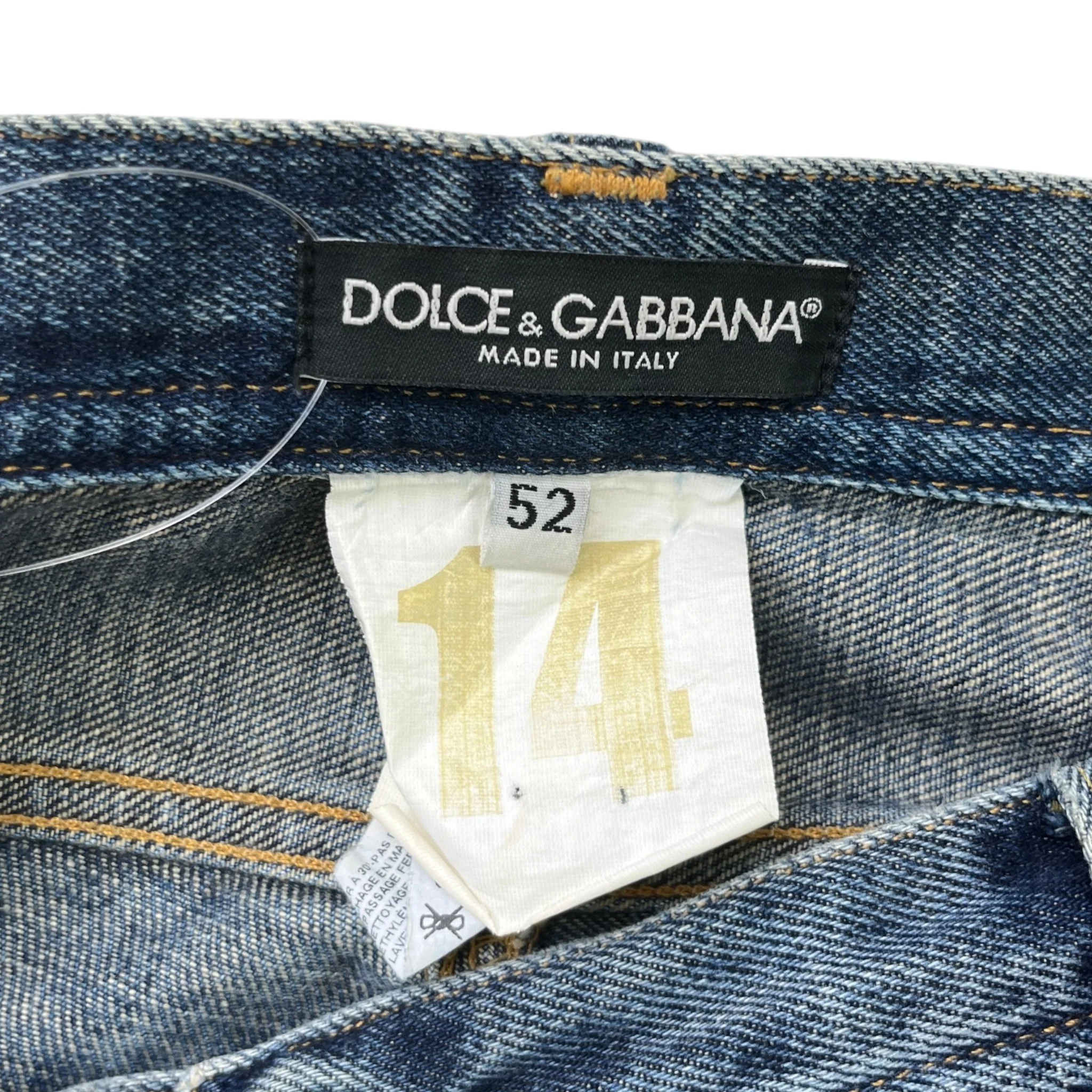 Men's Distressed Logo Pocket Jeans Blue Size IT 52 / UK 36 - Image 7