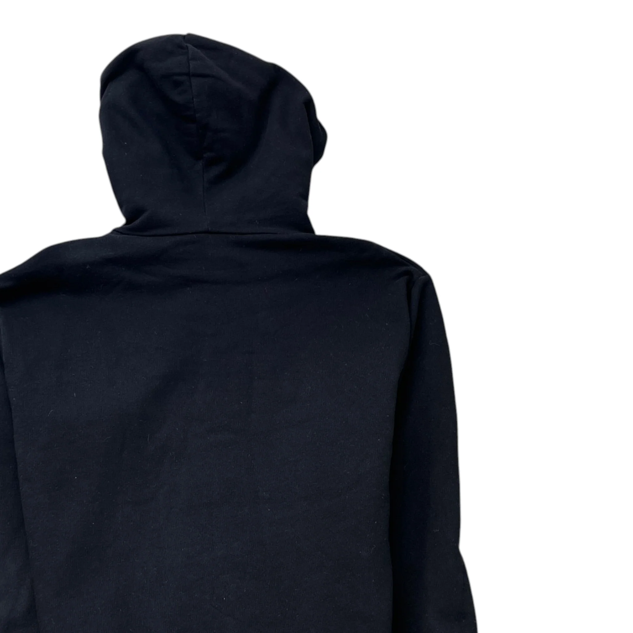 Men's Distressed Logo Print Hoodie Black Size XS - Image 4