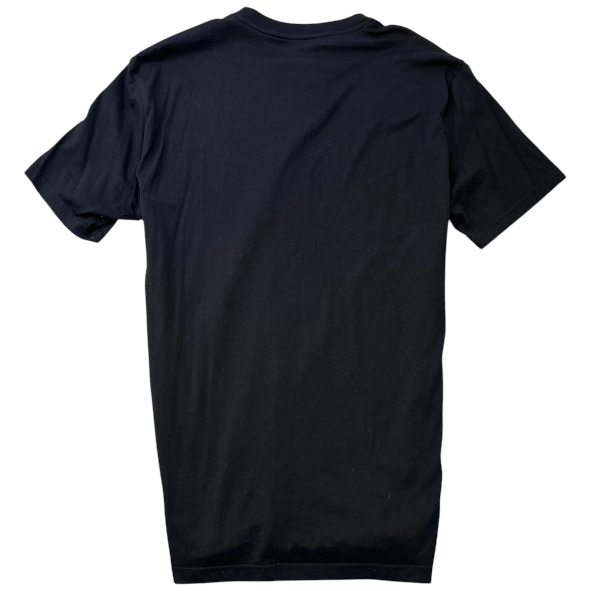 Men's Distressed Logo Print T-Shirt Black Size XXL - Image 2