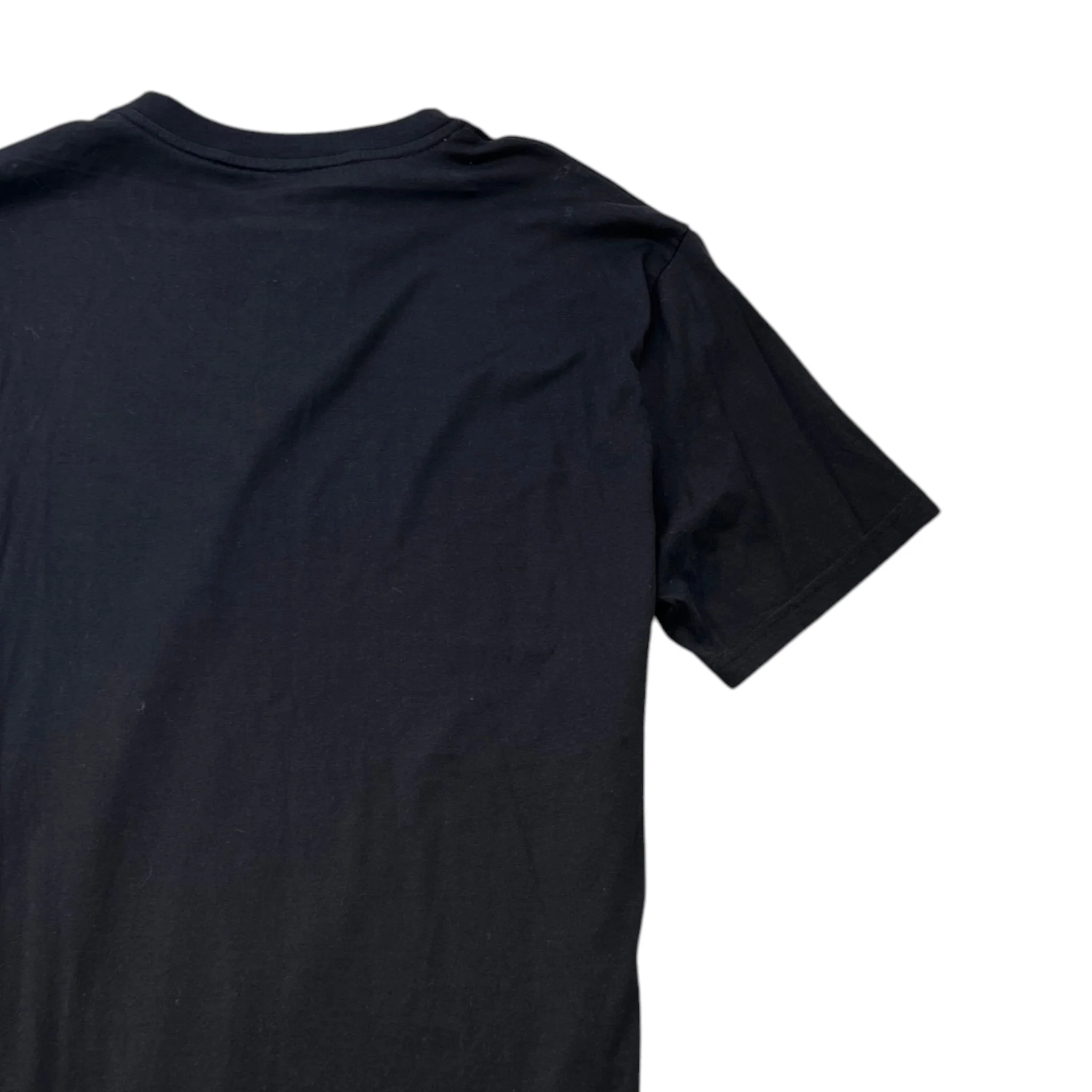 Men's Distressed Logo Print T-Shirt Black Size XXL - Image 4