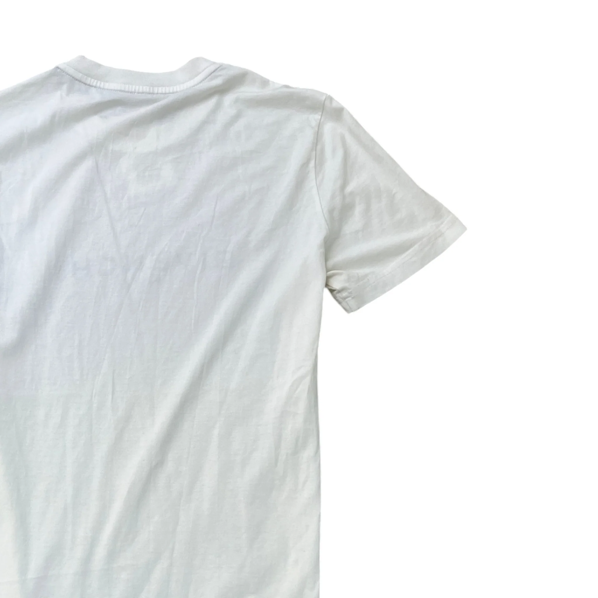 Men's Distressed Logo Print T-Shirt White Size XS - Image 4