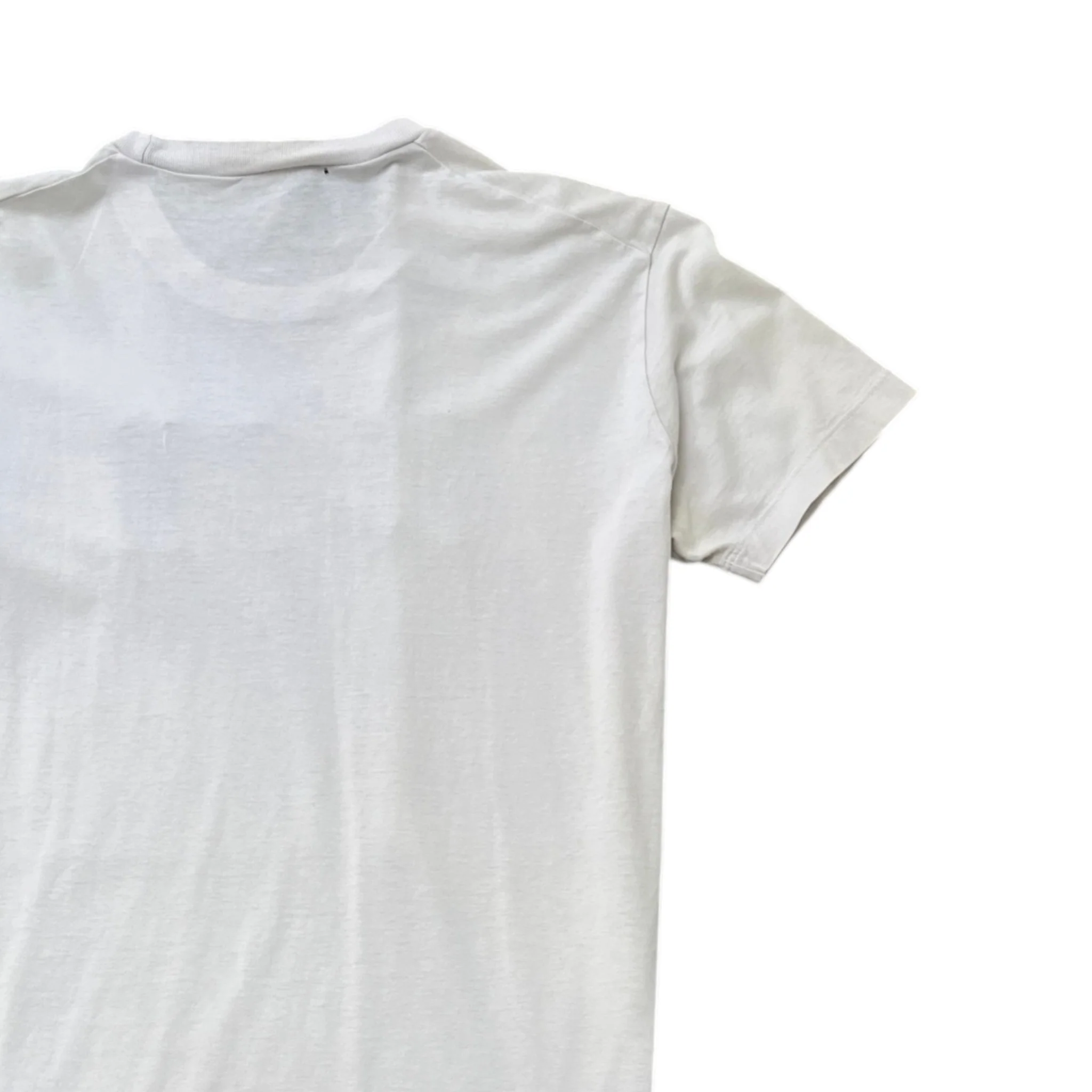 Men's Embossed Logo T-Shirt White Size M - Image 4