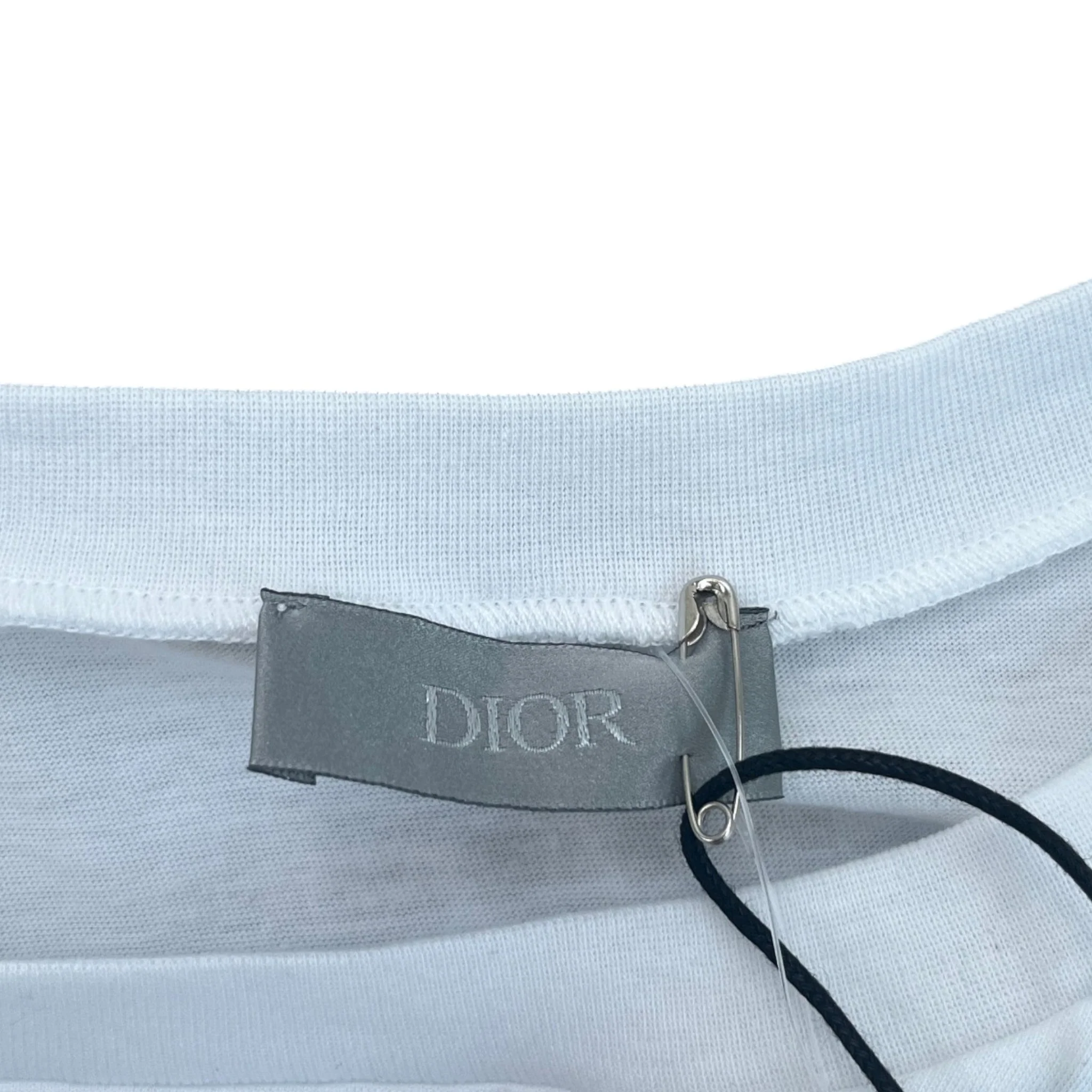 Men's Embroidered Bee T-Shirt White Size M - Image 6