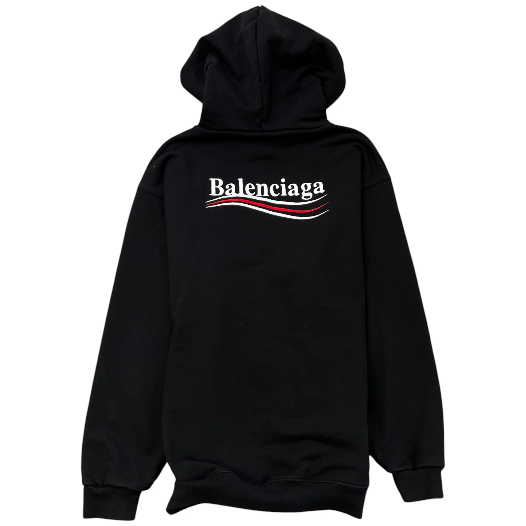 Men's Embroidered Logo Hoodie Black Size S - Image 2