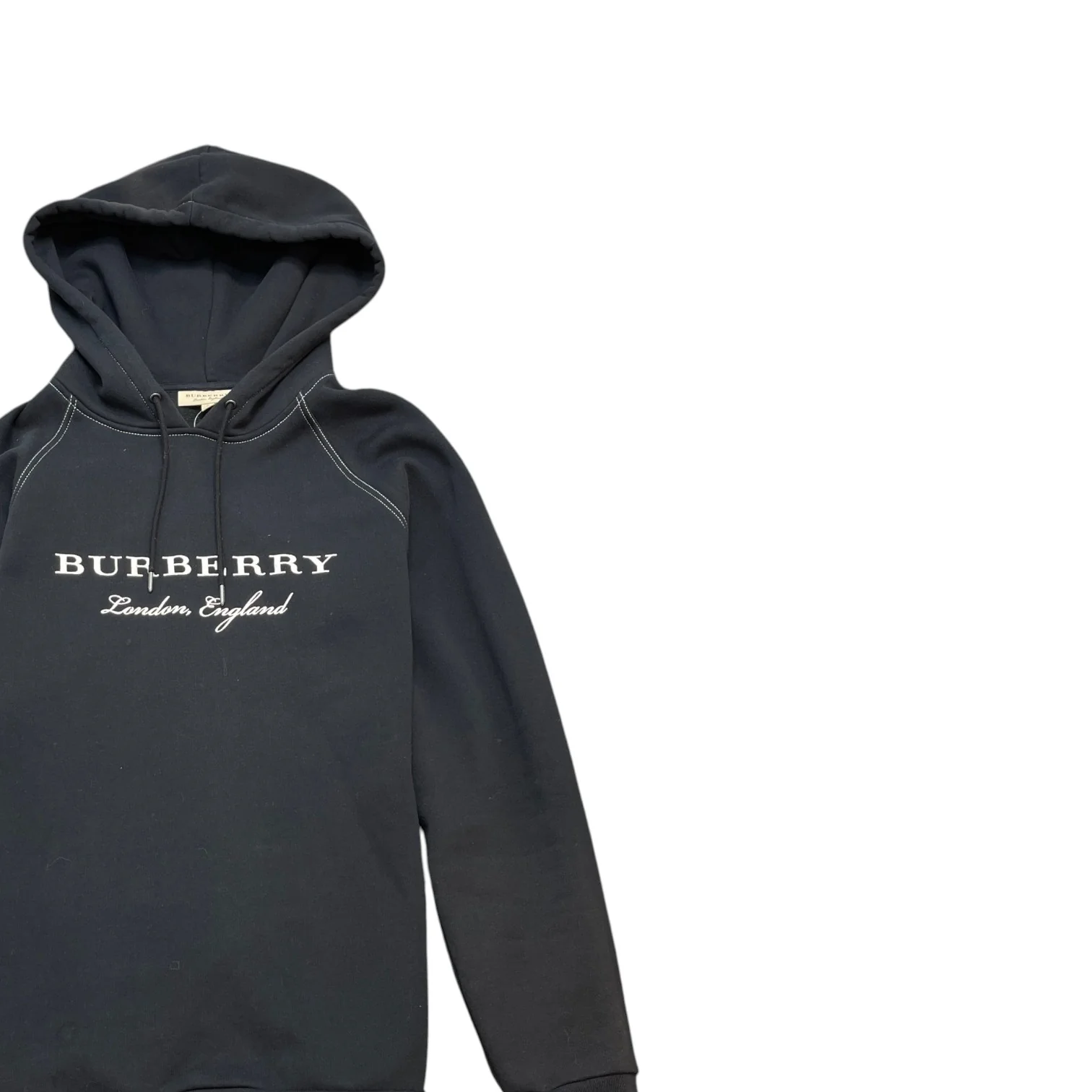Men's Embroidered Logo Hoodie Black Size XL - Image 3