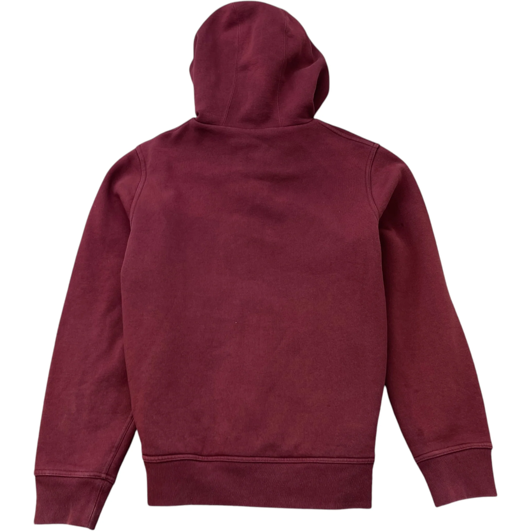 Men's Embroidered Logo Hoodie Burgundy Size L - Image 2