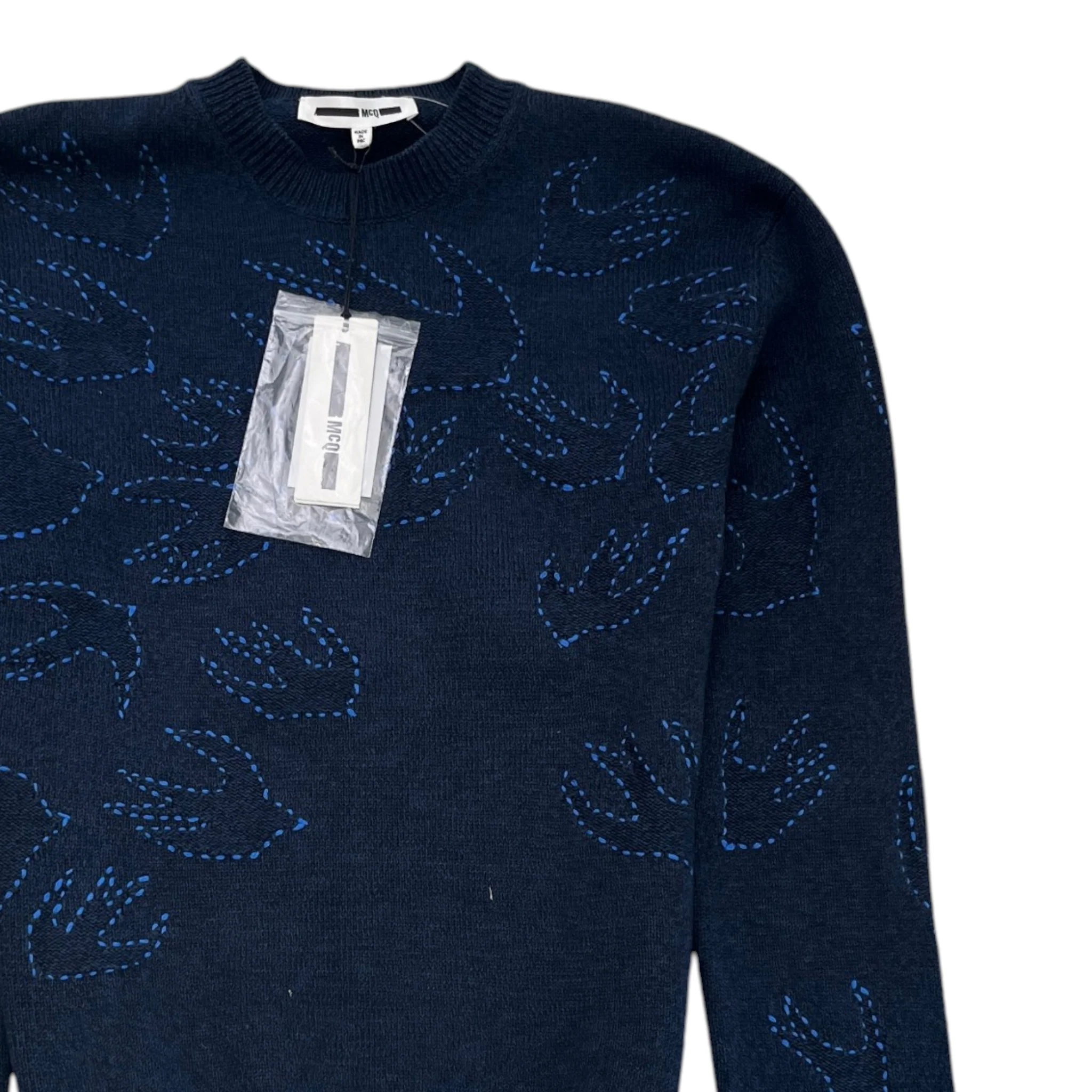 Men's Embroidered Logo Jumper Navy Size XXS - Image 3
