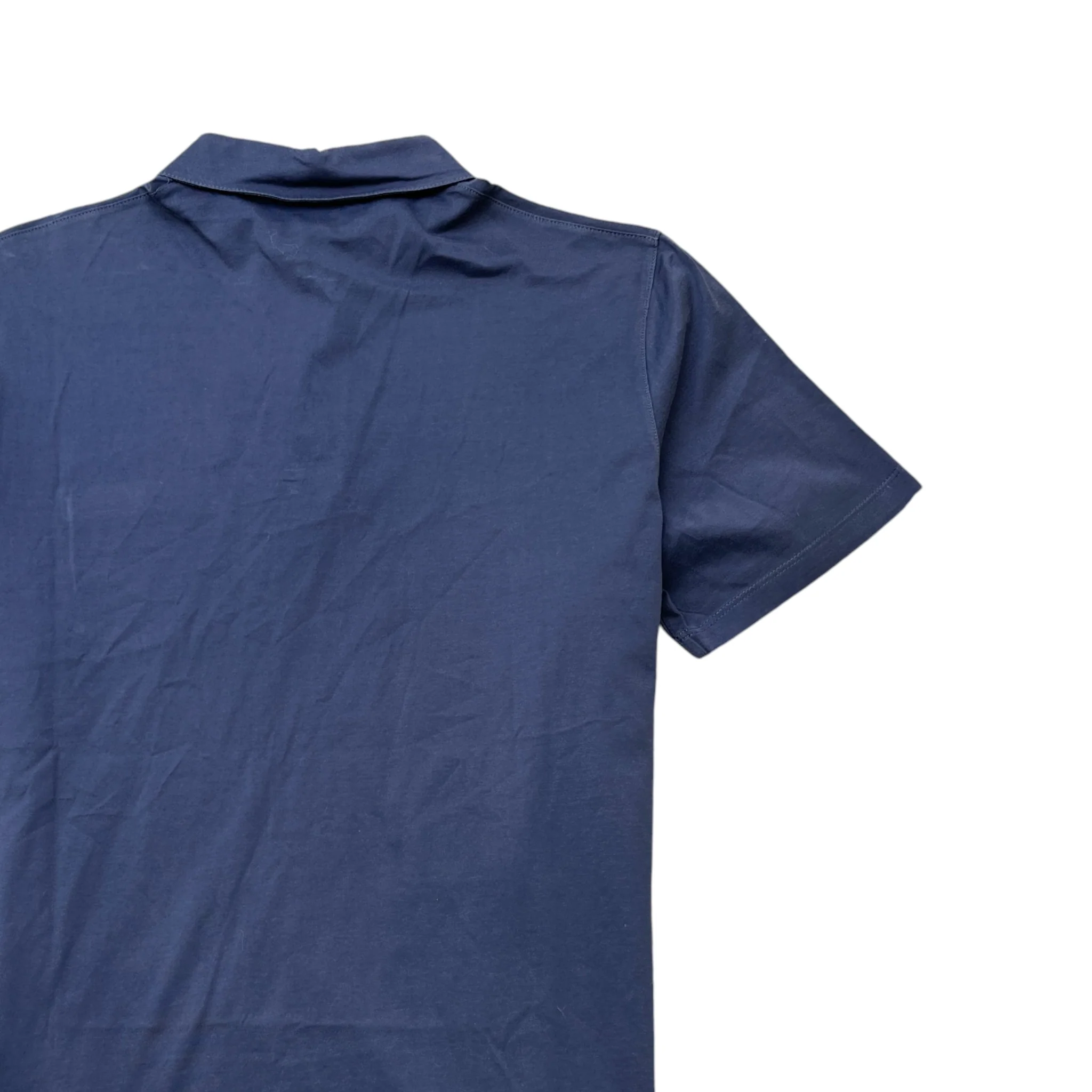 Men's Embroidered Logo Polo Shirt Blue Size M - Image 4